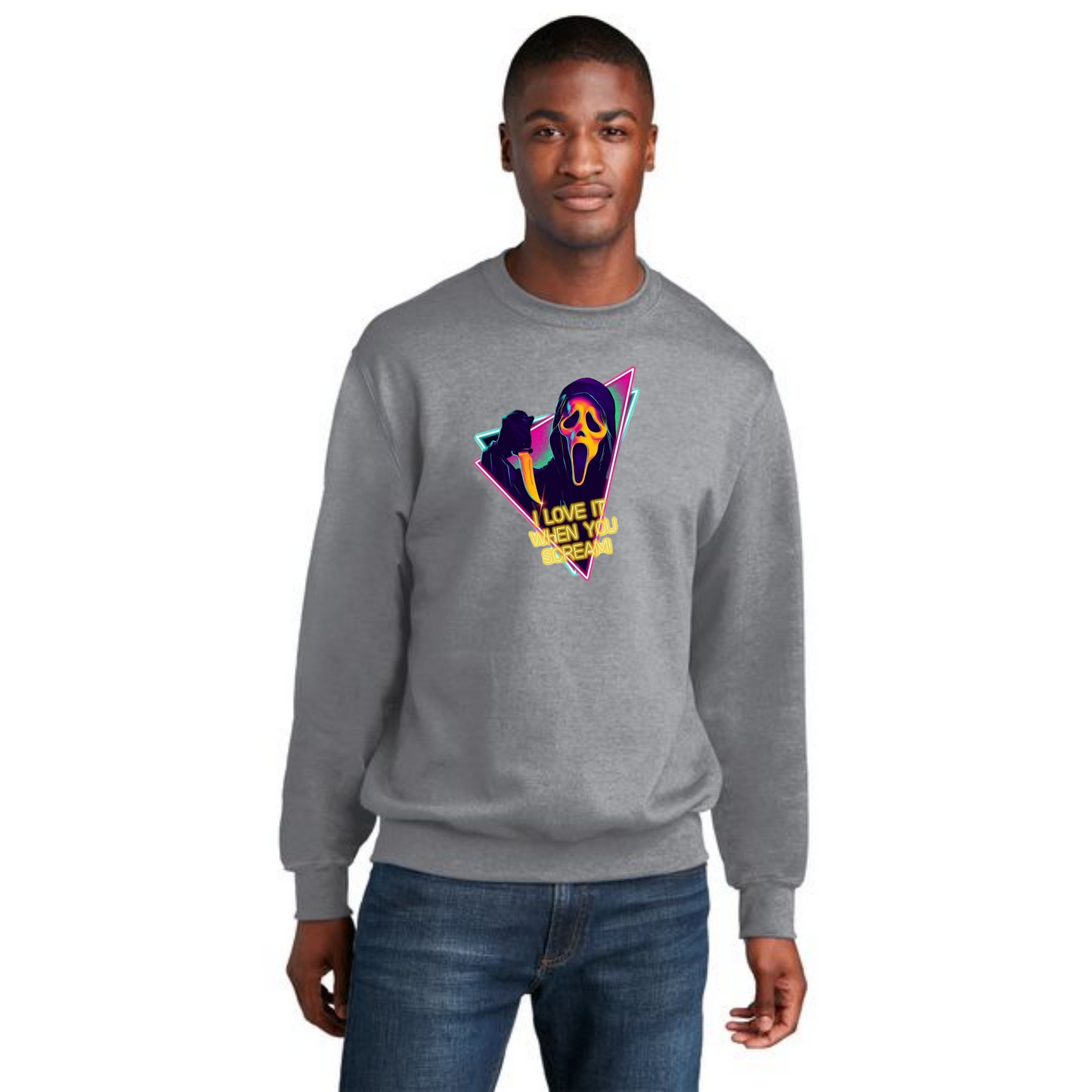 HALLOWEEN SCARY MOVIE 2 Port & Company® Core Fleece Crewneck Sweatshirt HW-27