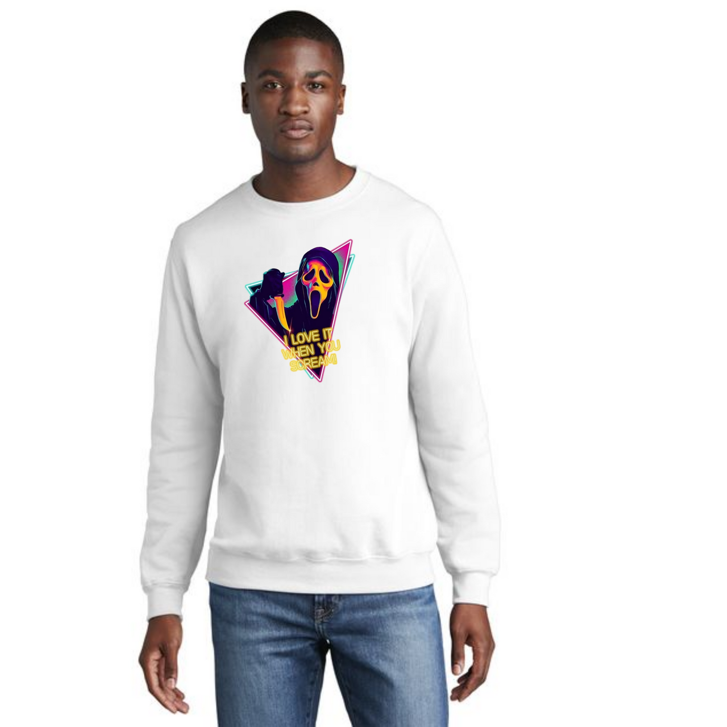 HALLOWEEN SCARY MOVIE 2 Port & Company® Core Fleece Crewneck Sweatshirt HW-27