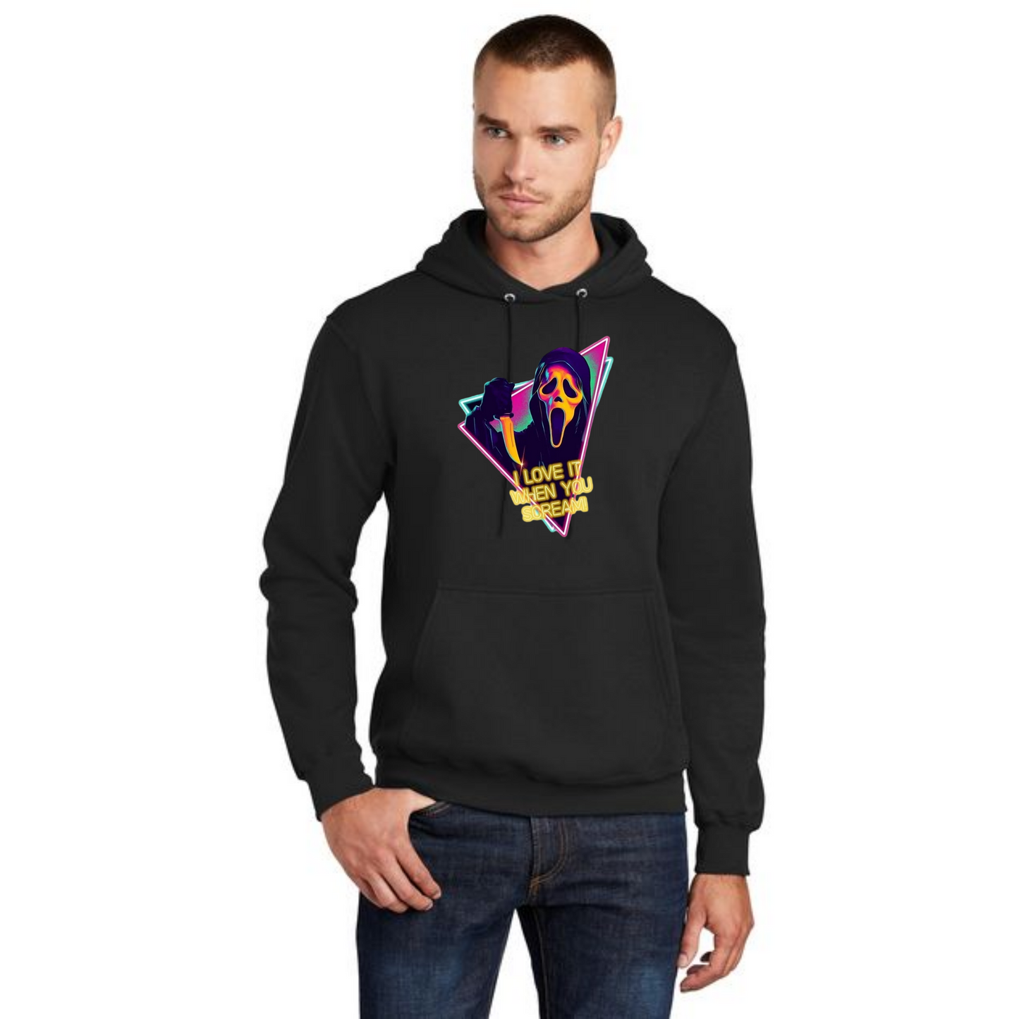 HALLOWEEN SCARY MOVIE 2 PC78H Port & Company® Core Fleece Pullover Hooded Sweatshirt HW-27