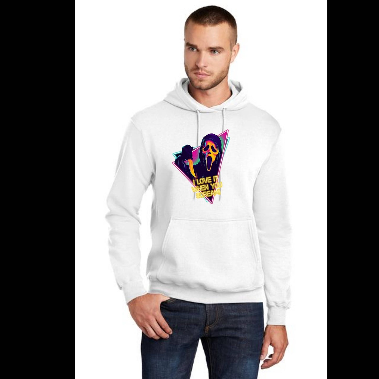 HALLOWEEN SCARY MOVIE 2 PC78H Port & Company® Core Fleece Pullover Hooded Sweatshirt HW-27