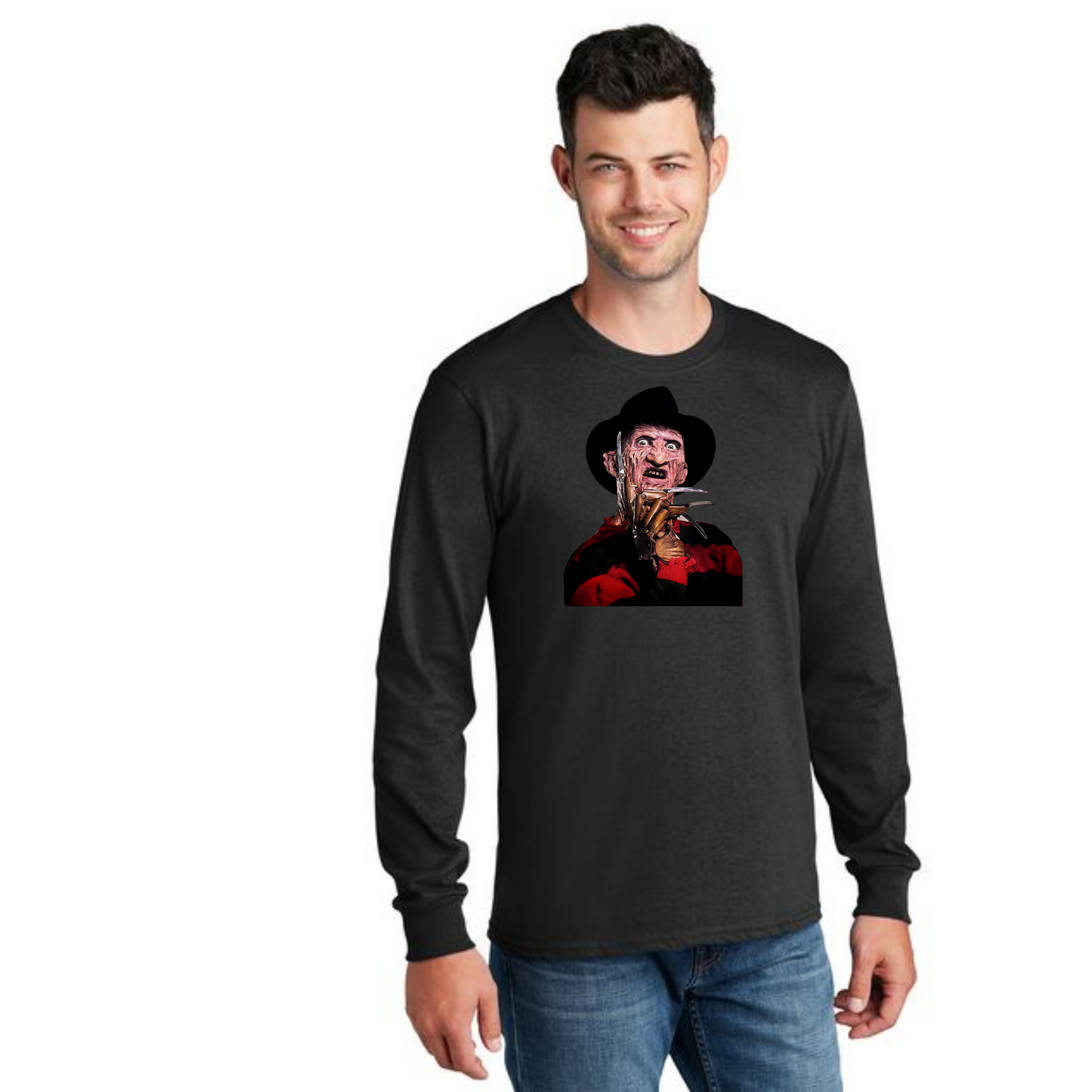 HALLOWEEN FREEDY PC55LS Port & Company® Long Sleeve Core Cotton Tee HW-21
