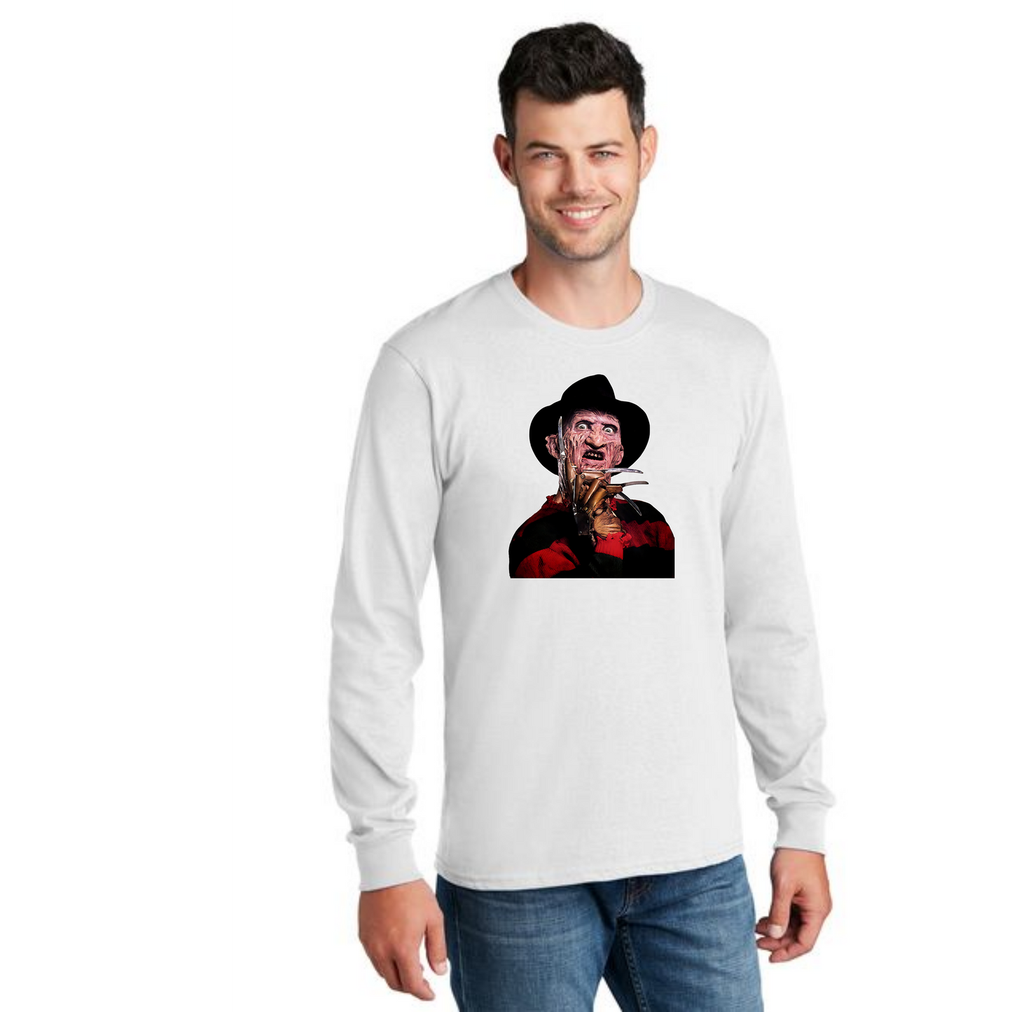 HALLOWEEN FREEDY PC55LS Port & Company® Long Sleeve Core Cotton Tee HW-21