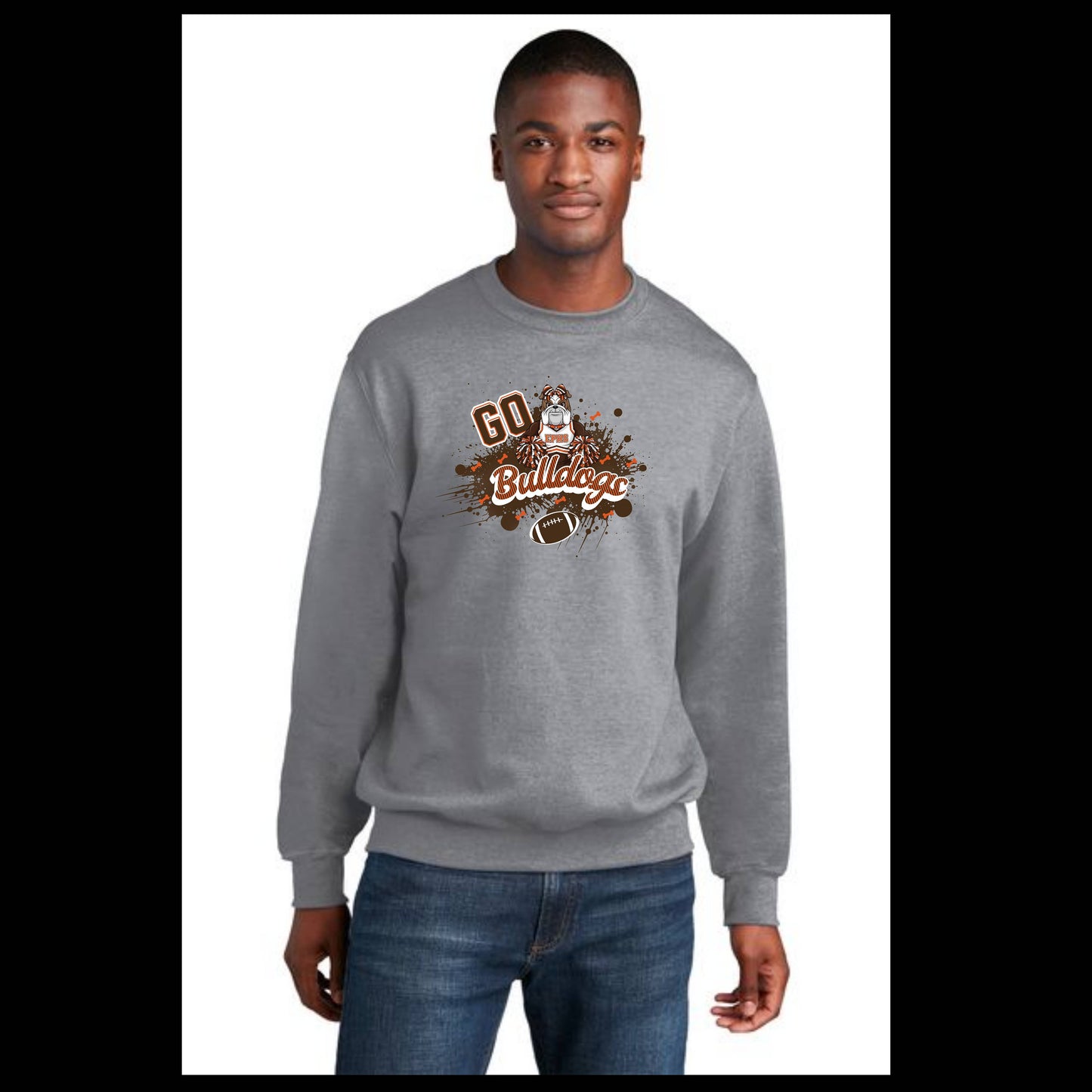 EAST PALESTINE FOOTBALL PC78 Core Fleece Crewneck Sweatshirt 19