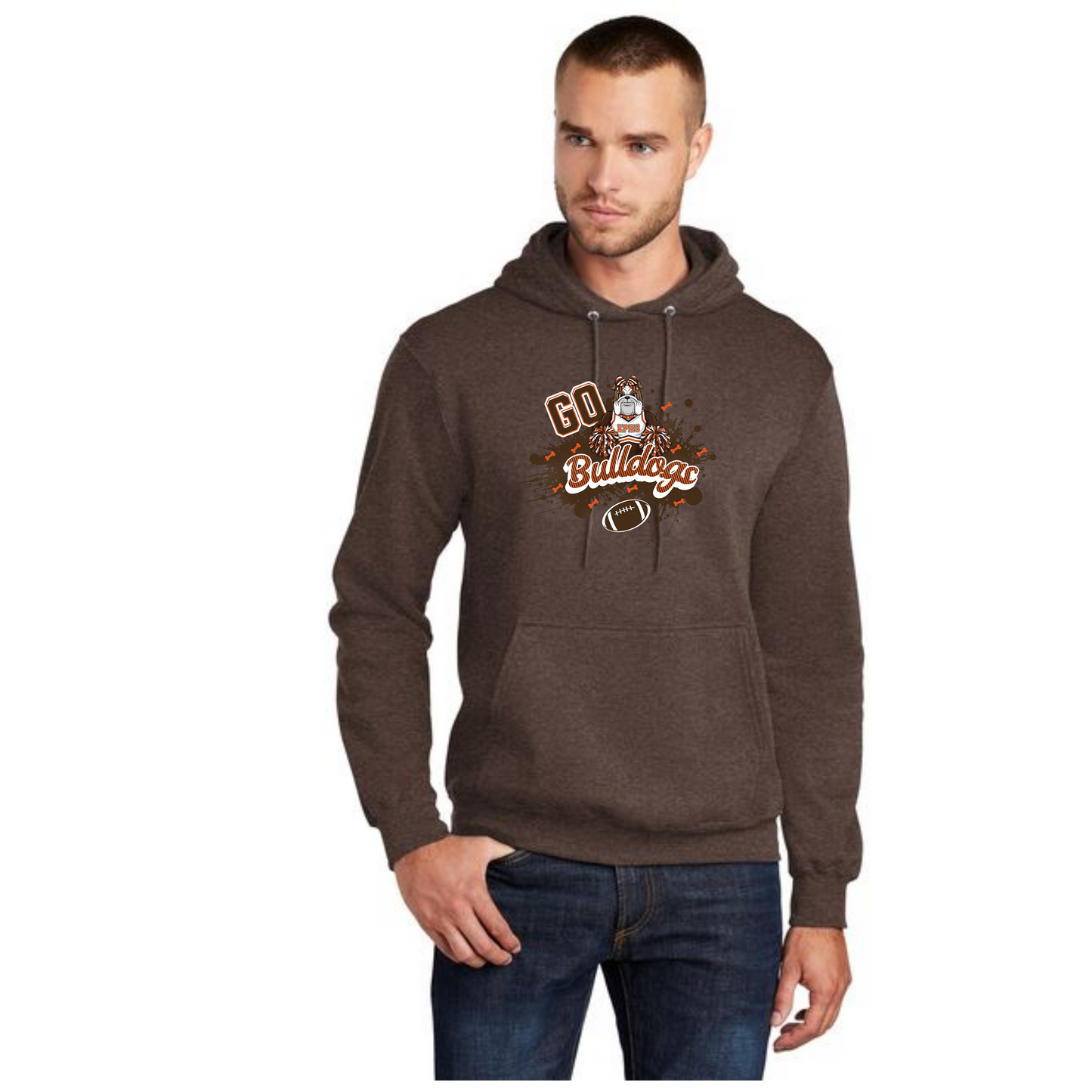 EAST PALESTINE FOOTBALL PC78H Port & Company® Core Fleece Pullover Hooded Sweatshirt 19