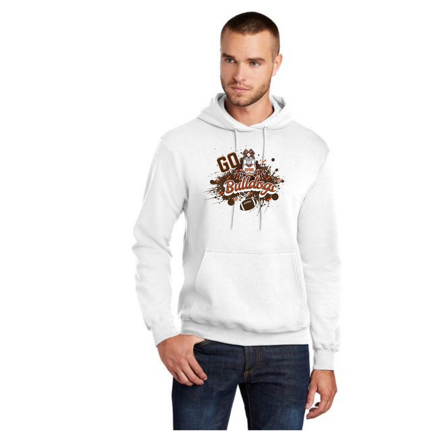 EAST PALESTINE FOOTBALL PC78H Port & Company® Core Fleece Pullover Hooded Sweatshirt 19