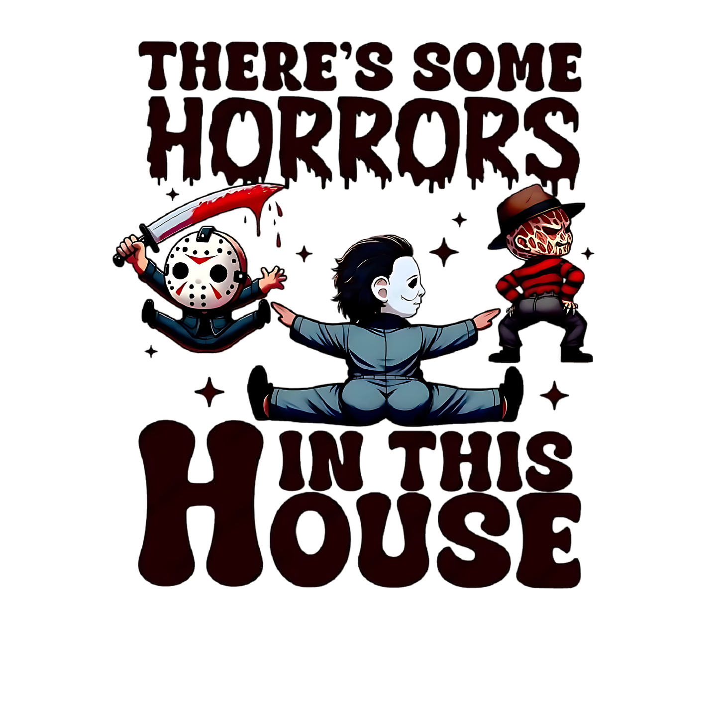HALLOWEEN HORRORS IN THE HOUSE Port & Company® Core Fleece Crewneck Sweatshirt HW-23