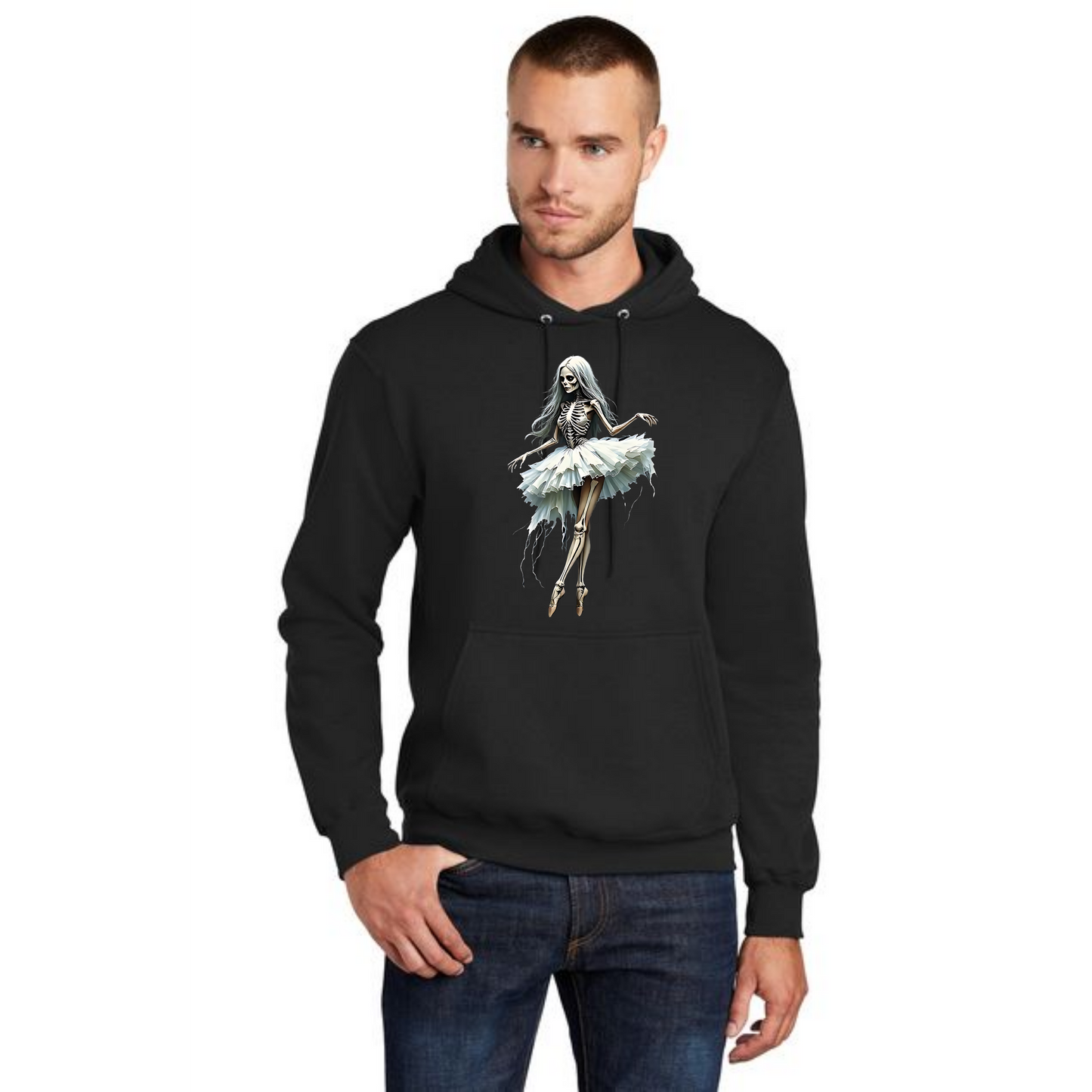 HALLOWEEN BALLERINA PC78H Port & Company® Core Fleece Pullover Hooded Sweatshirt HW-24