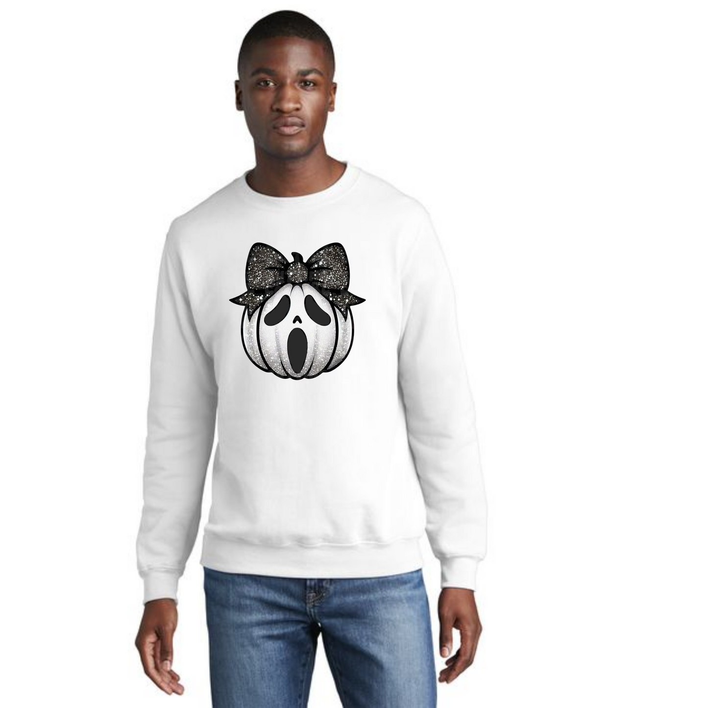 HALLOWEEN PUMPKIN Port & Company® Core Fleece Crewneck Sweatshirt HW-25
