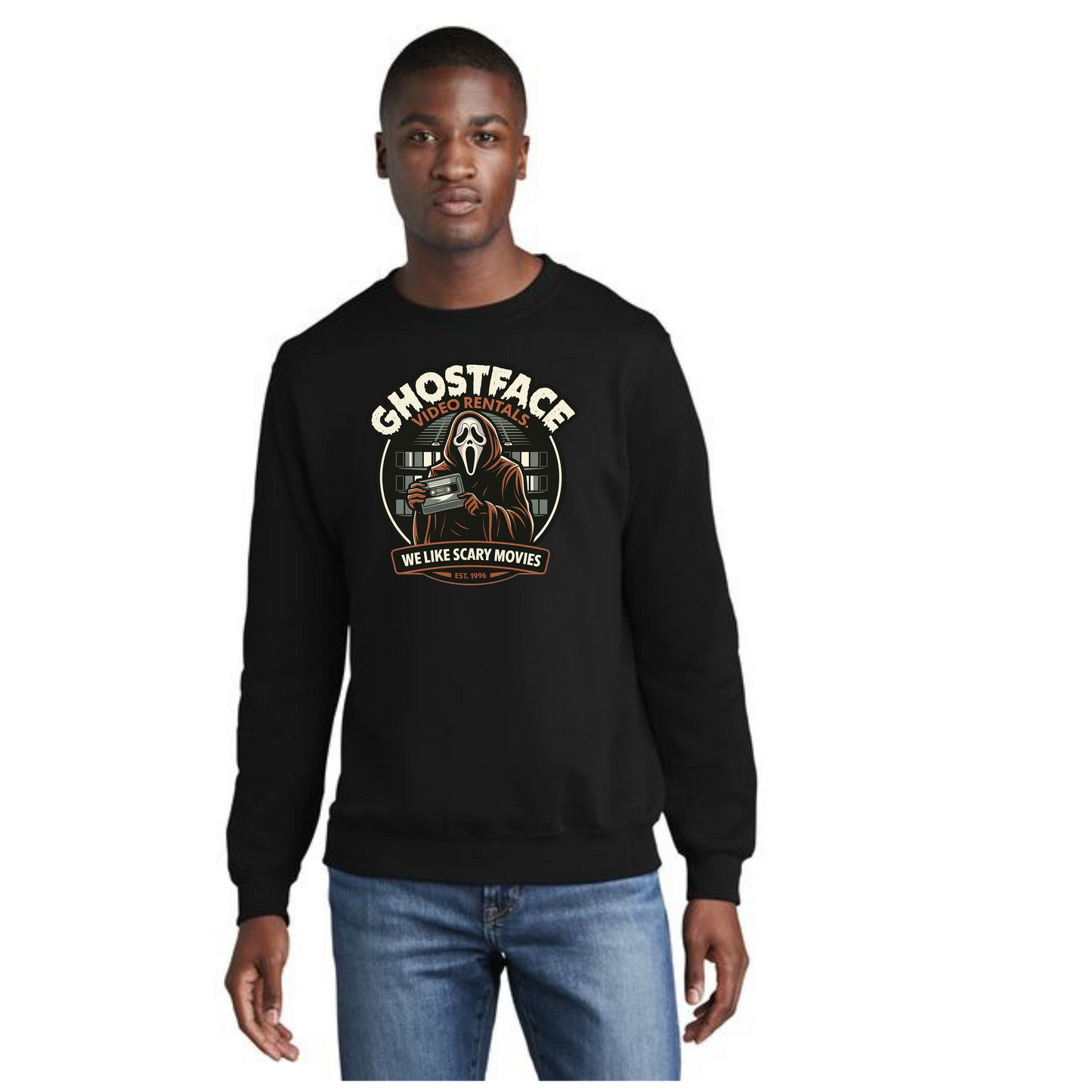 HALLOWEEN SCARY MOVIE Port & Company® Core Fleece Crewneck Sweatshirt HW-26