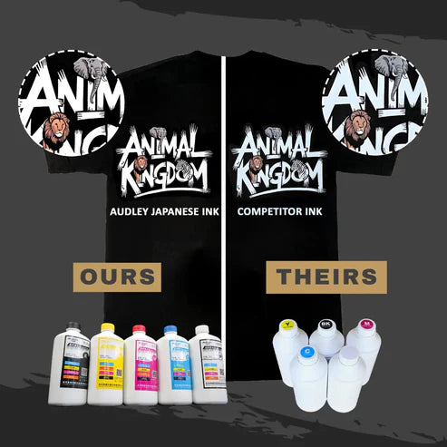 Audley Premium DTF INK - High-Quality Pigment Ink, 50% Usage Efficiency, Vivid Colors, and Clog-Free Technology