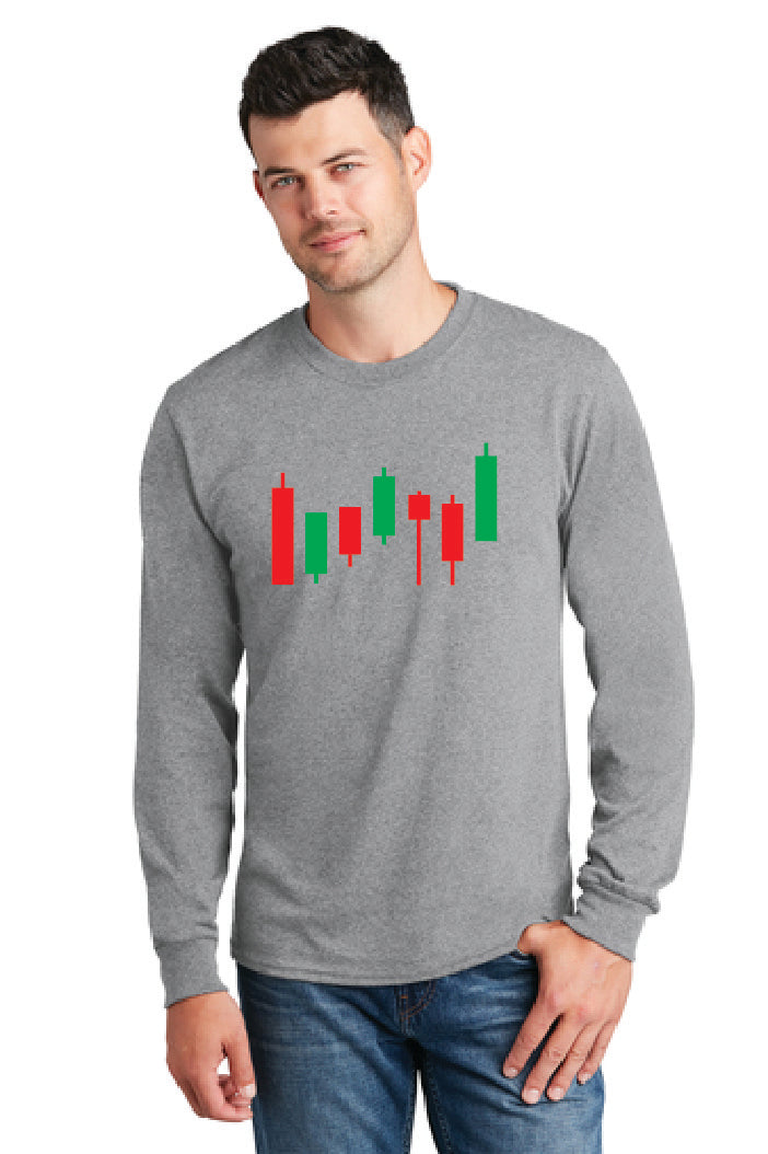 CANDLE STICK PATTERN PC54LS Sale Port & Company® Long Sleeve Core Cotton Tee 2