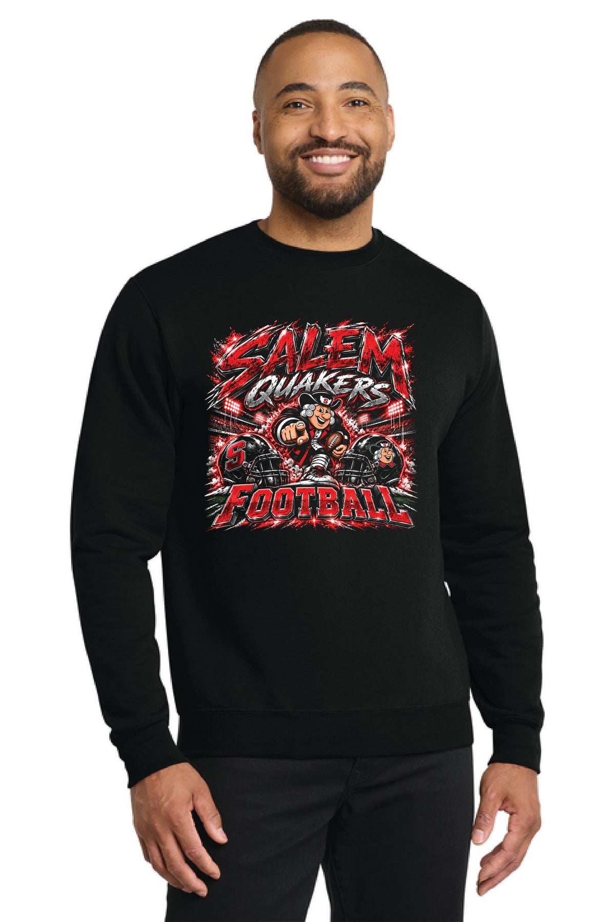 SALEM QUAKERS FOOTBALL PC78 Port & Company® Core Fleece Crewneck Sweatshirt SF-21