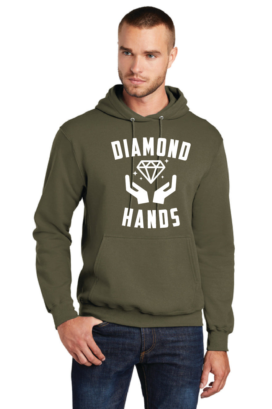 DIAMOND HANDS Port & Company® Core Fleece Pullover Hooded Sweatshirt 4