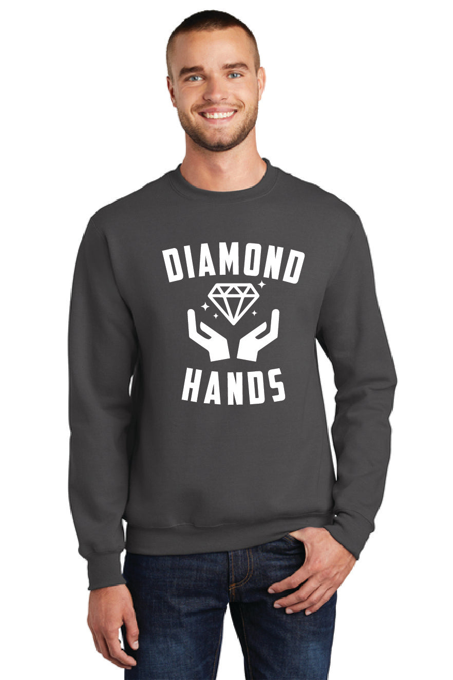 DIAMOND HANDS PC78 Port & Company® Core Fleece Crewneck Sweatshirt 4