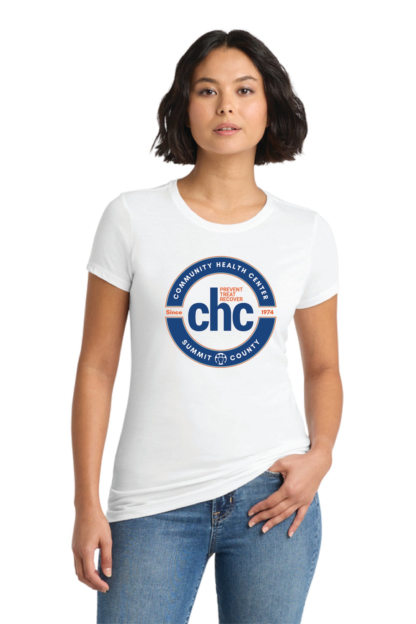 DM130L District® Women’s Perfect Tri® Tee CIRCLE CHC-50