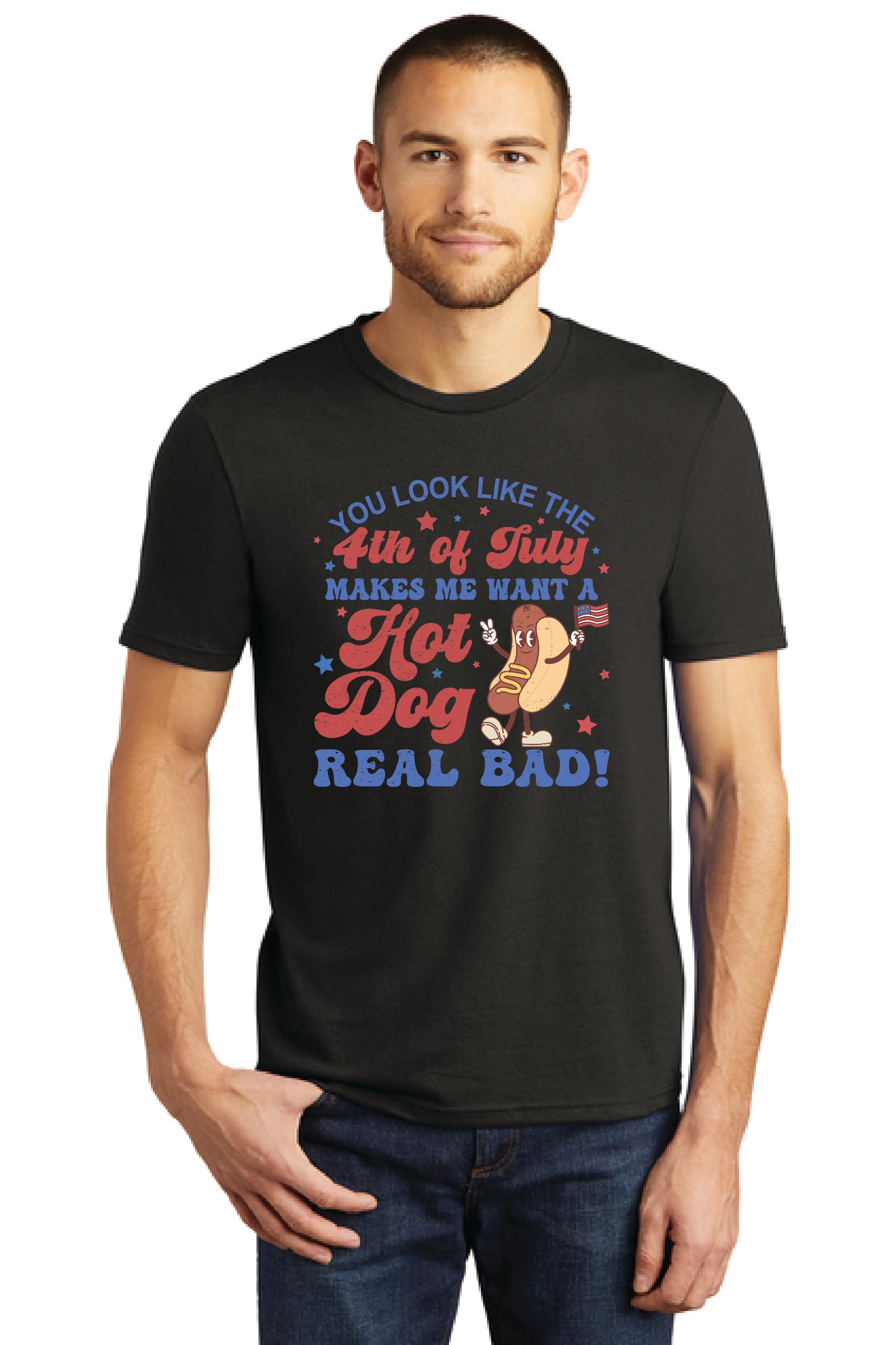 4TH OF JULY HOT DOG DM130 District ® Perfect Tri ® Tee 13