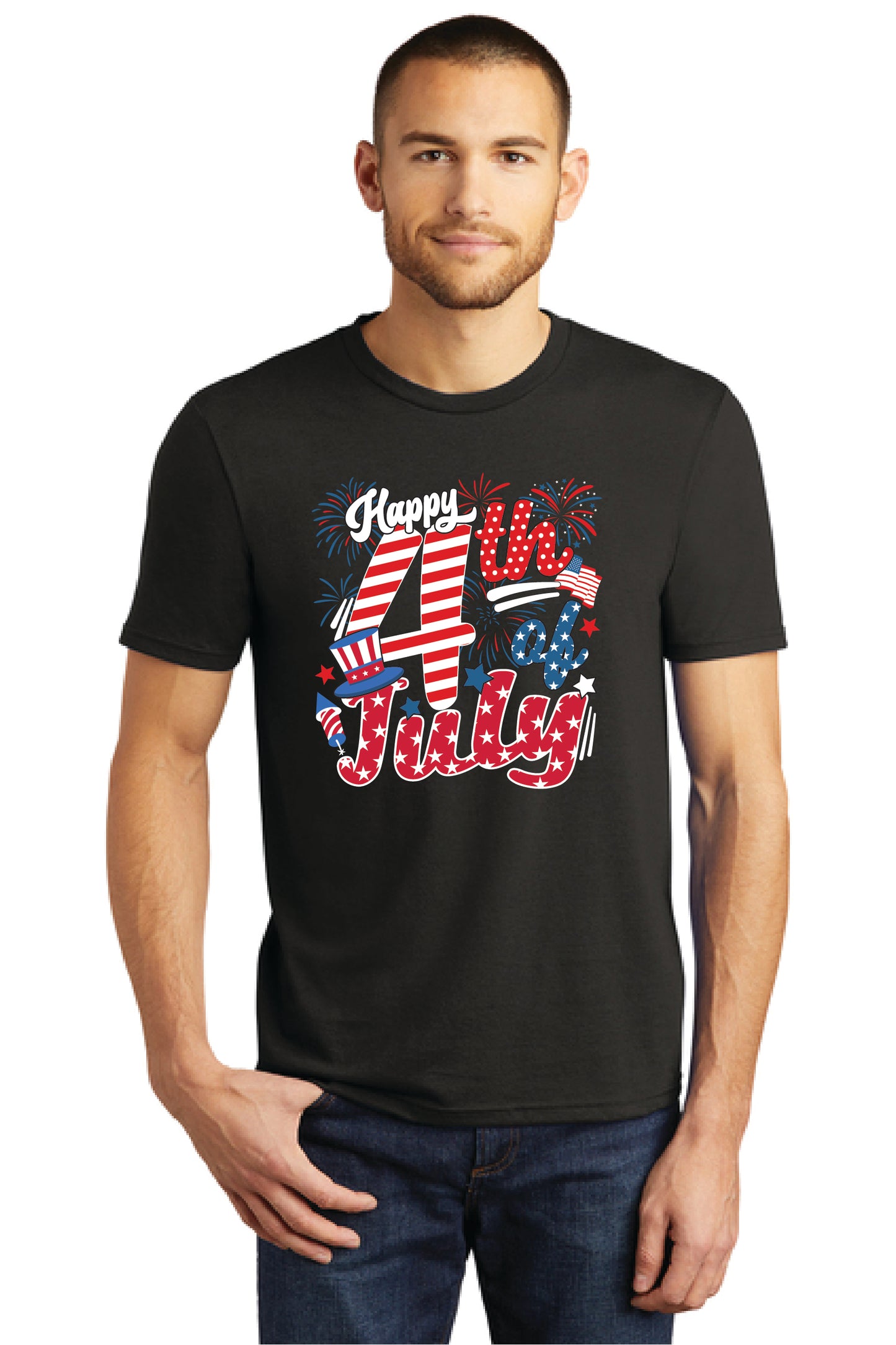 HAPPY 4TH OF JULY DM130 District ® Perfect Tri ® Tee 17