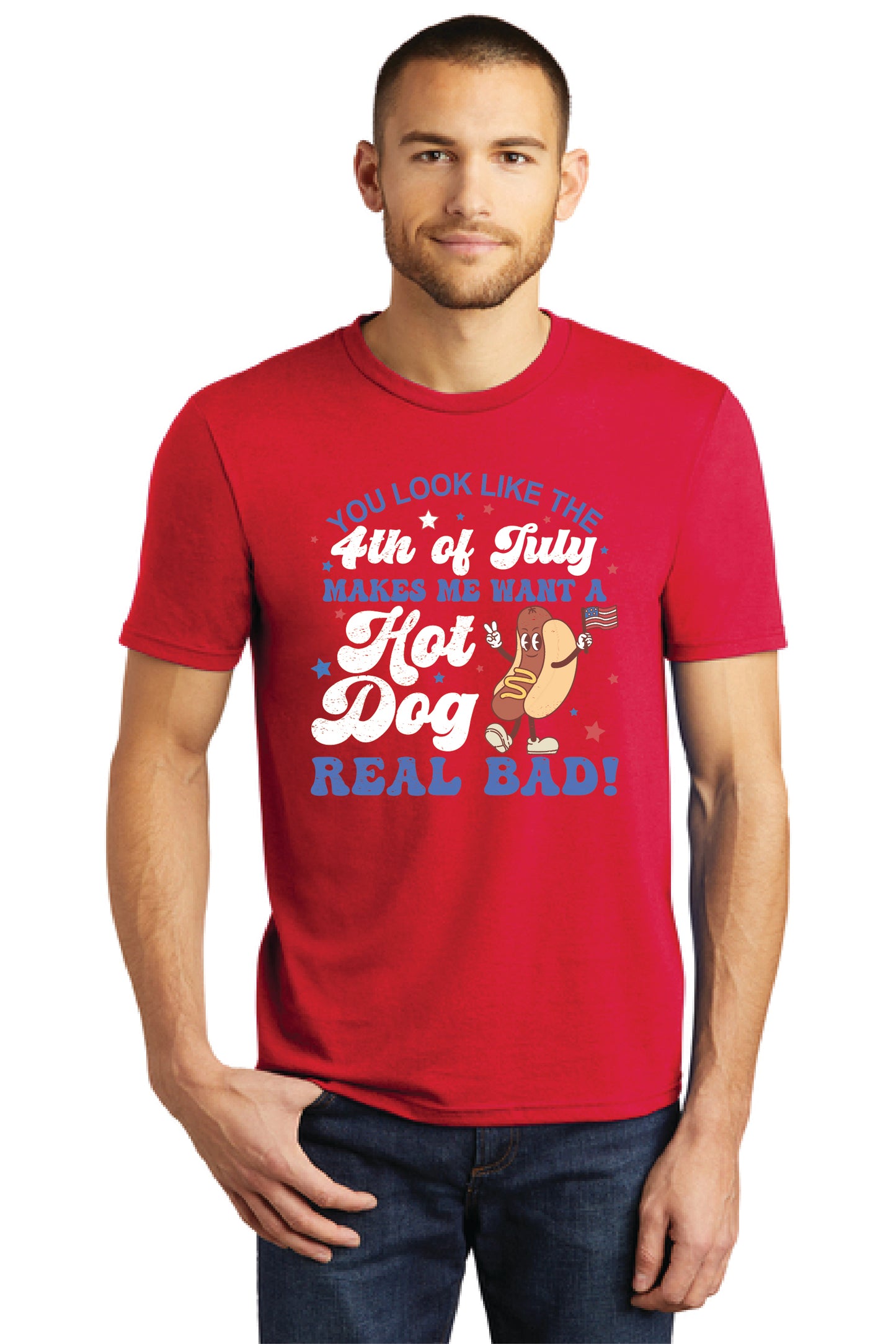 4TH OF JULY HOT DOG DM130 District ® Perfect Tri ® Tee 13