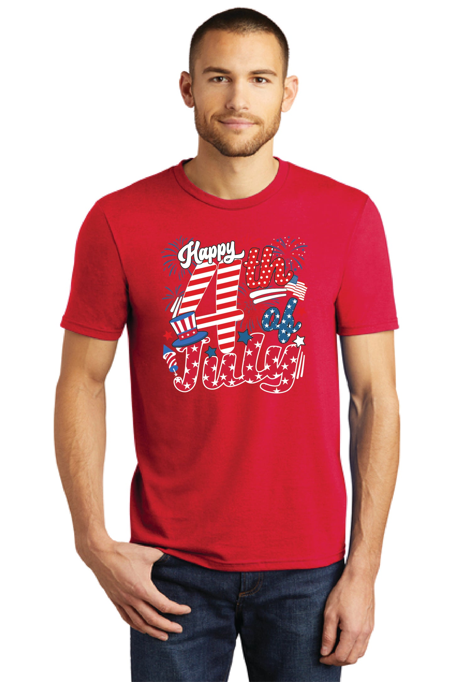 HAPPY 4TH OF JULY DM130 District ® Perfect Tri ® Tee 17