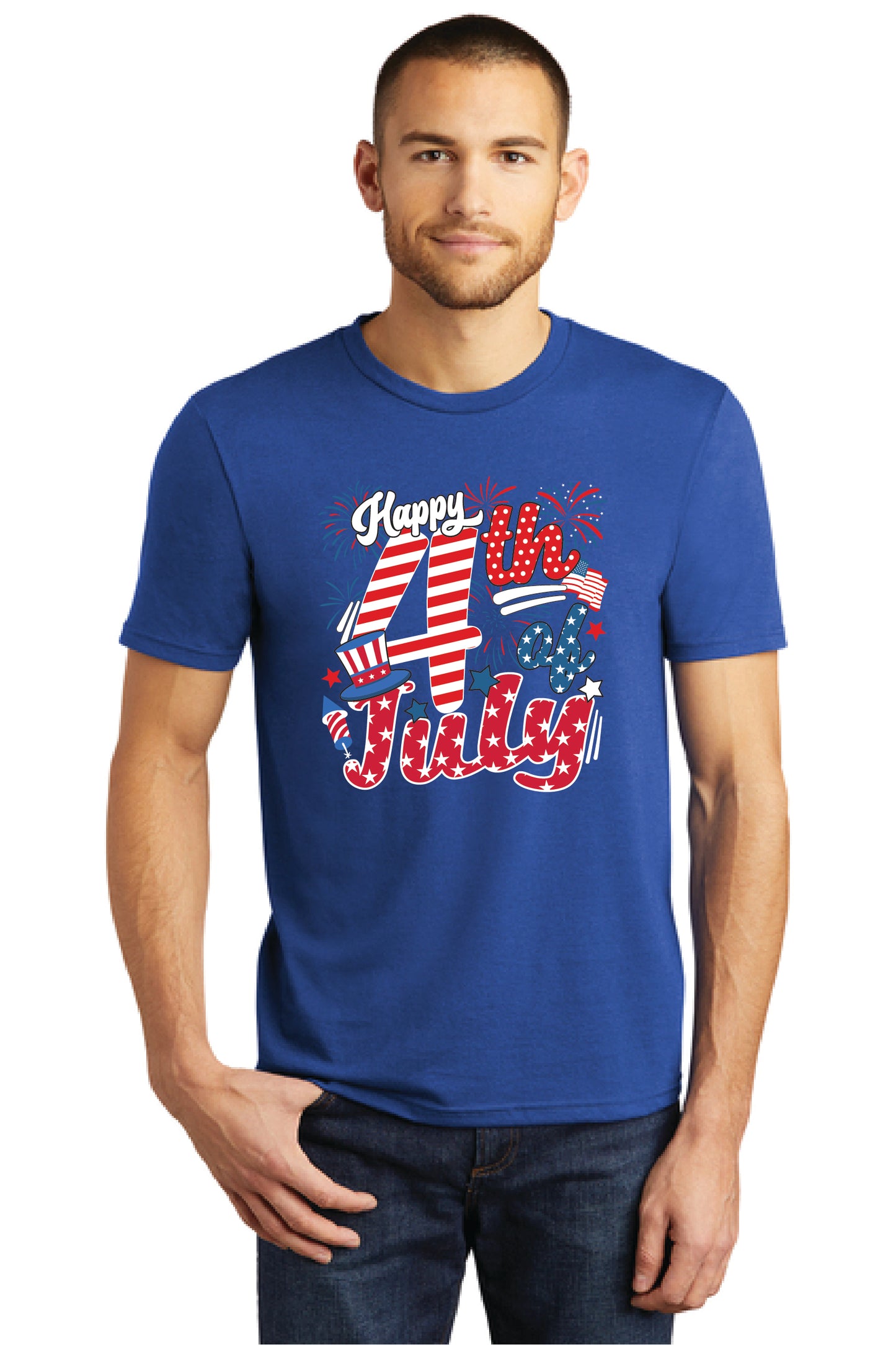 HAPPY 4TH OF JULY DM130 District ® Perfect Tri ® Tee 17