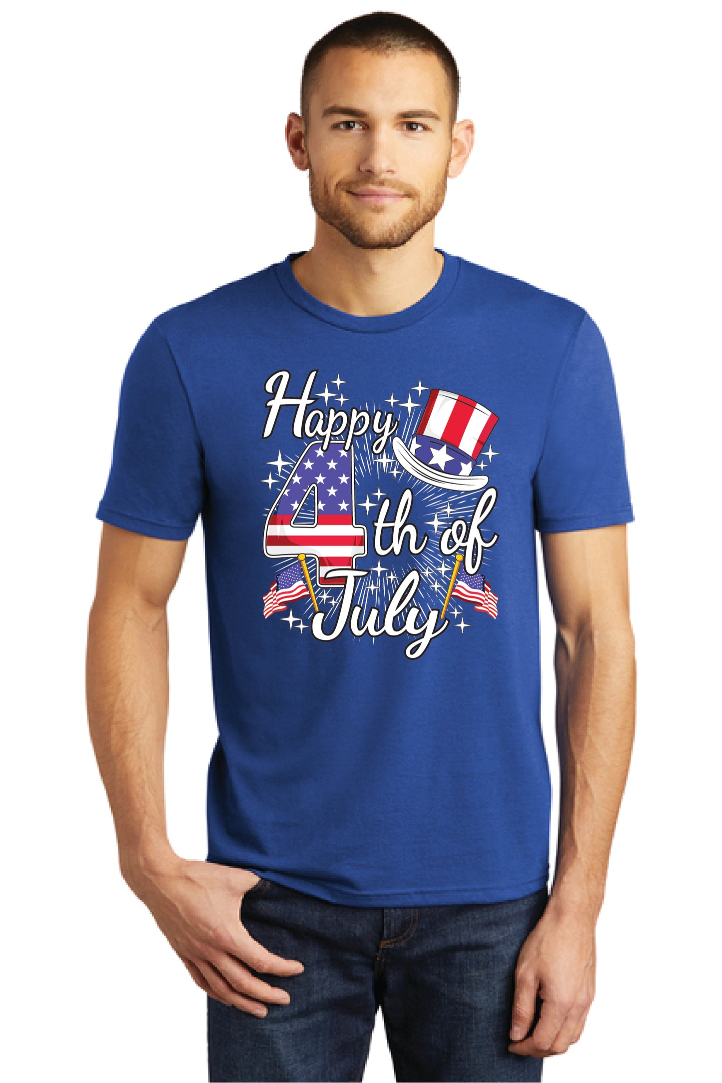 HAPPY 4TH OF JULY DM130 District ® Perfect Tri ® Tee 16