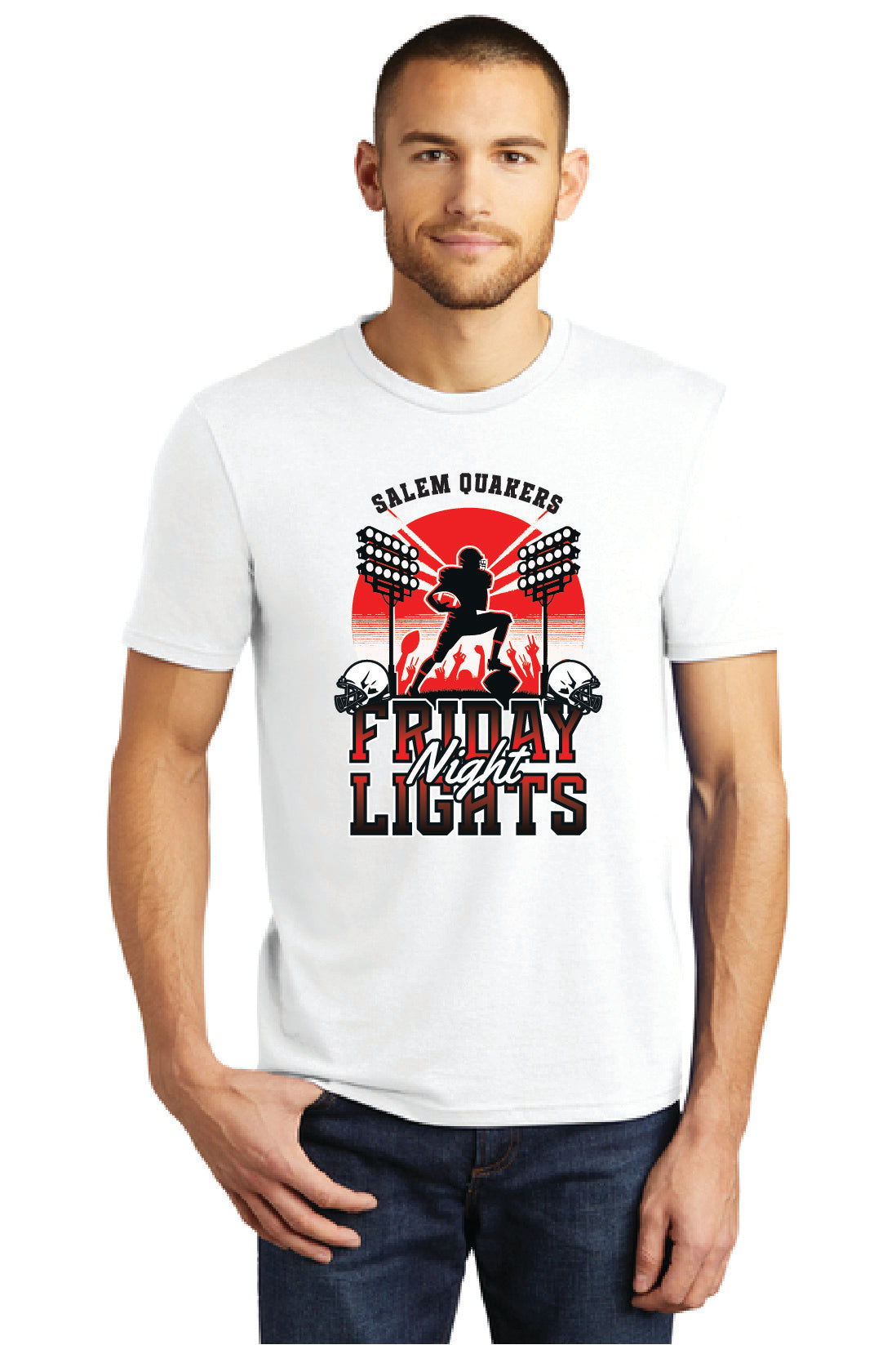 SALEM QUAKERS FOOTBALL District ® Perfect Tri ® Tee DM130 SF-11