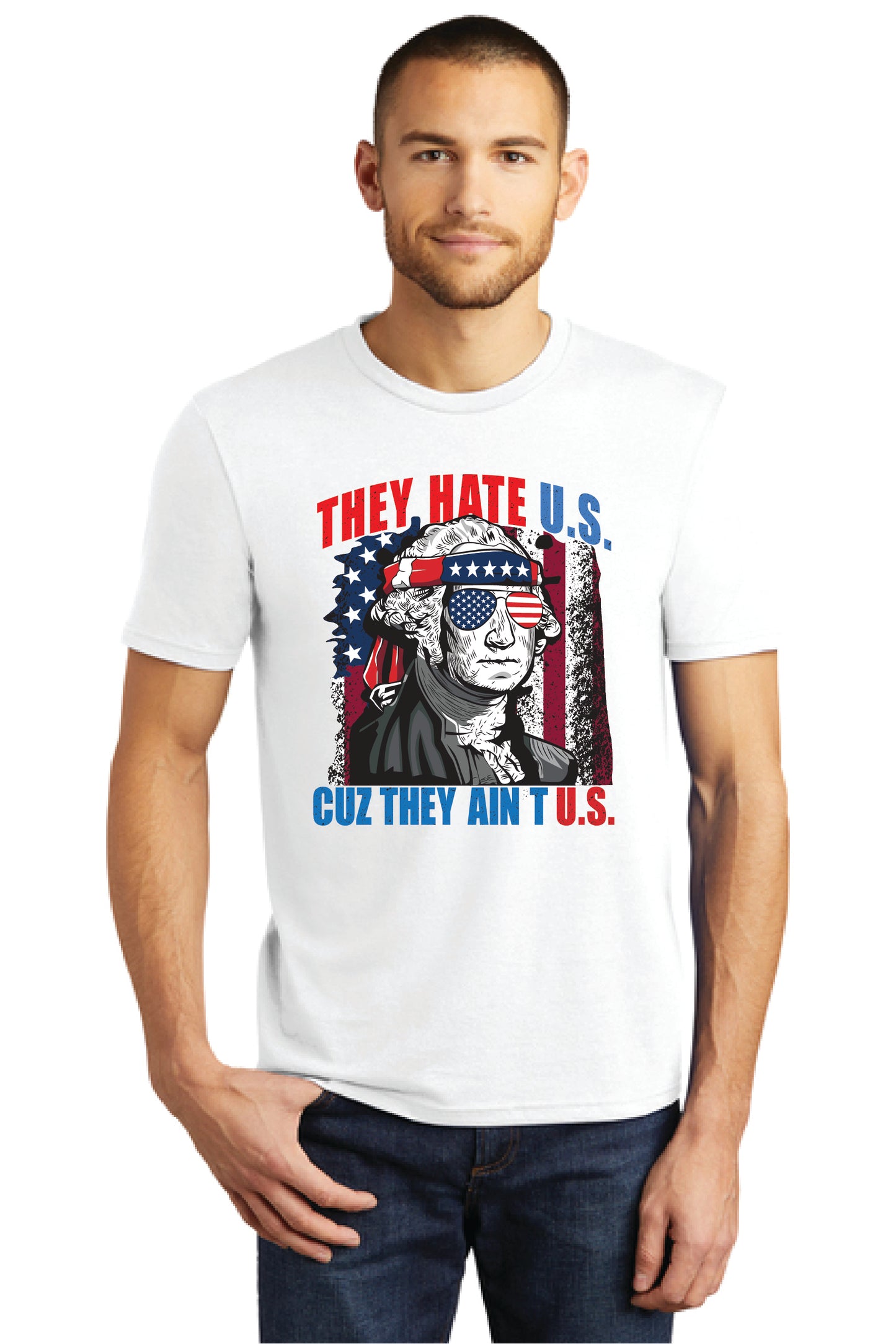 THEY HATE U.S. CUZ THEY AINT U.S. DM130 District ® Perfect Tri ® Tee 20