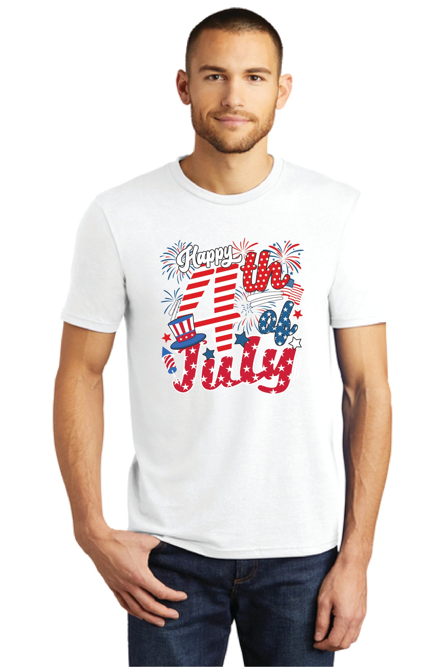 HAPPY 4TH OF JULY DM130 District ® Perfect Tri ® Tee 17