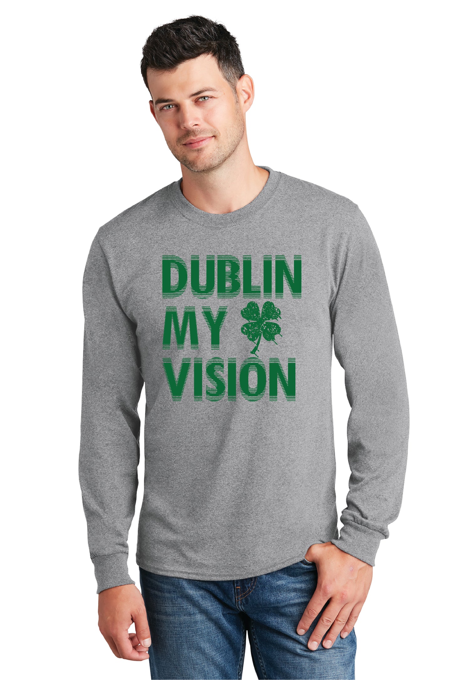 DUBLIN VISION Port & Company® Long Sleeve Core Cotton Tee 8