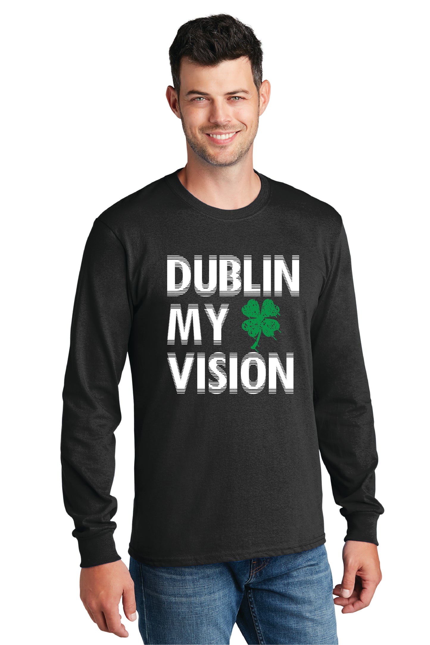 DUBLIN VISION Port & Company® Long Sleeve Core Cotton Tee 8