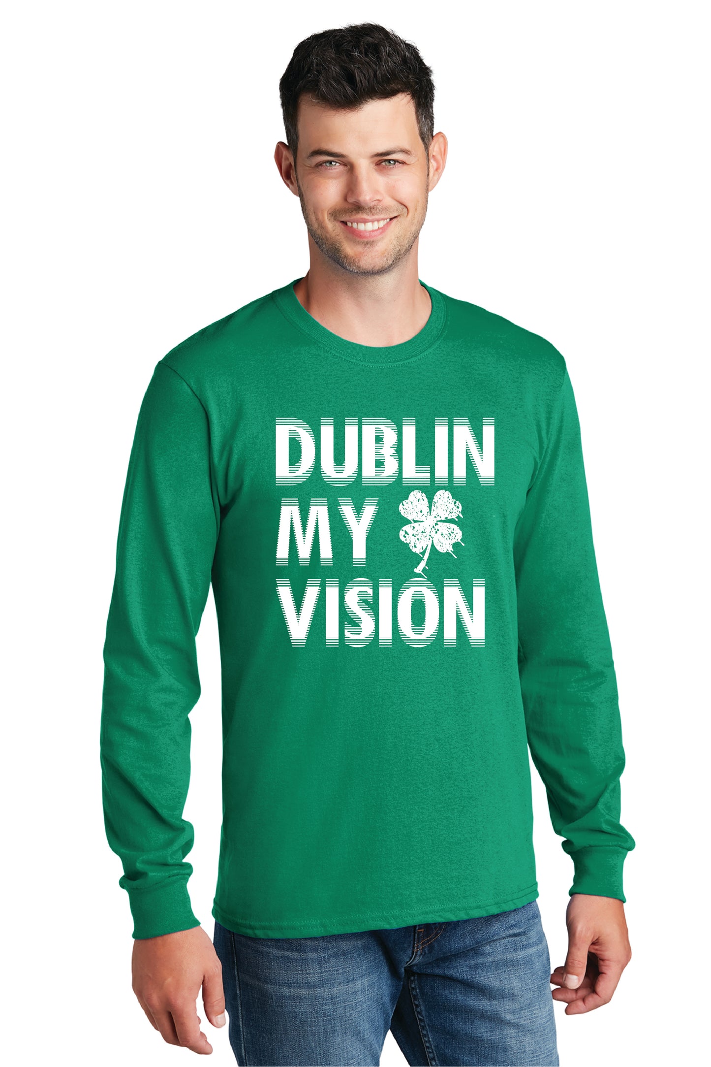 DUBLIN VISION Port & Company® Long Sleeve Core Cotton Tee 8