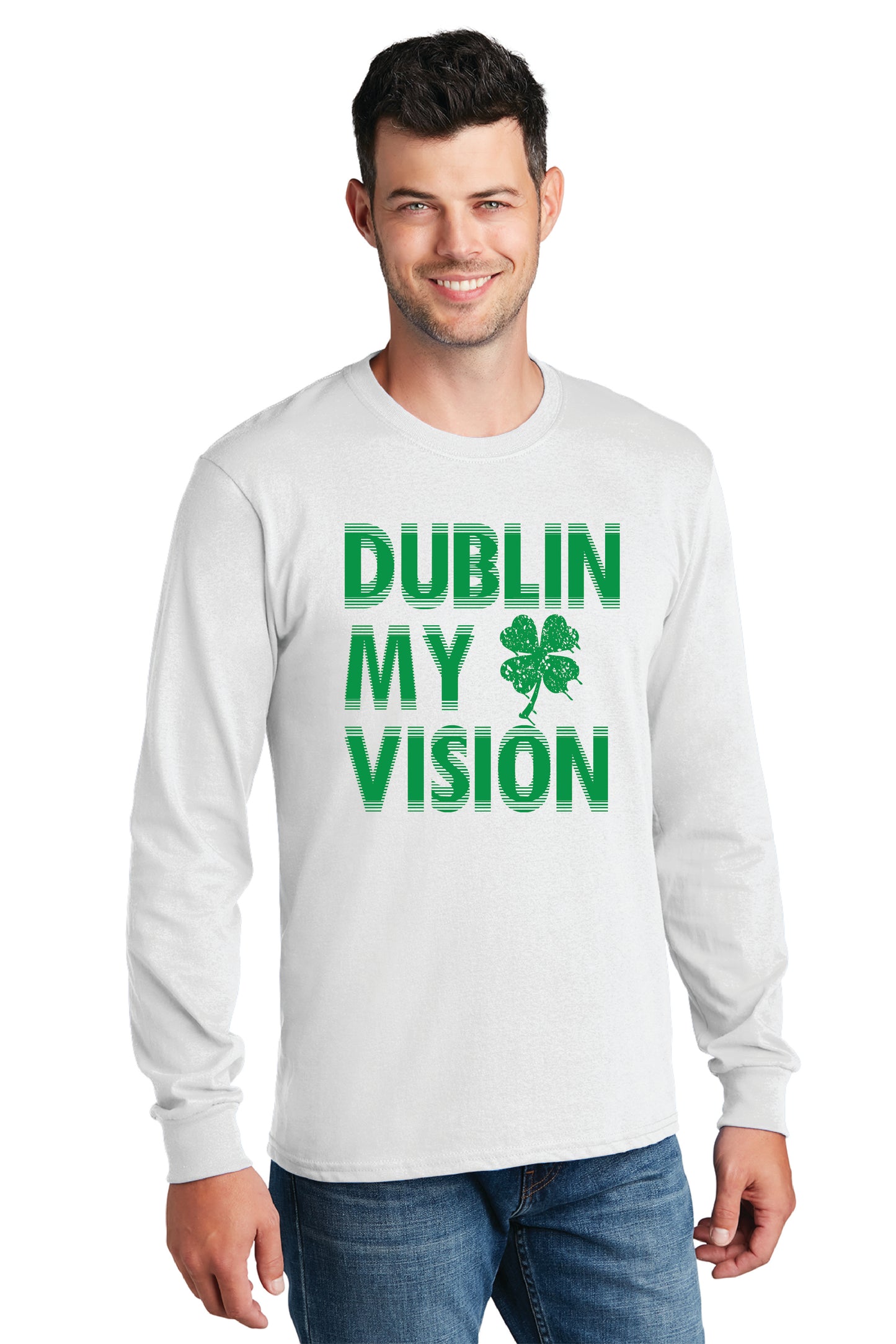 DUBLIN VISION Port & Company® Long Sleeve Core Cotton Tee 8