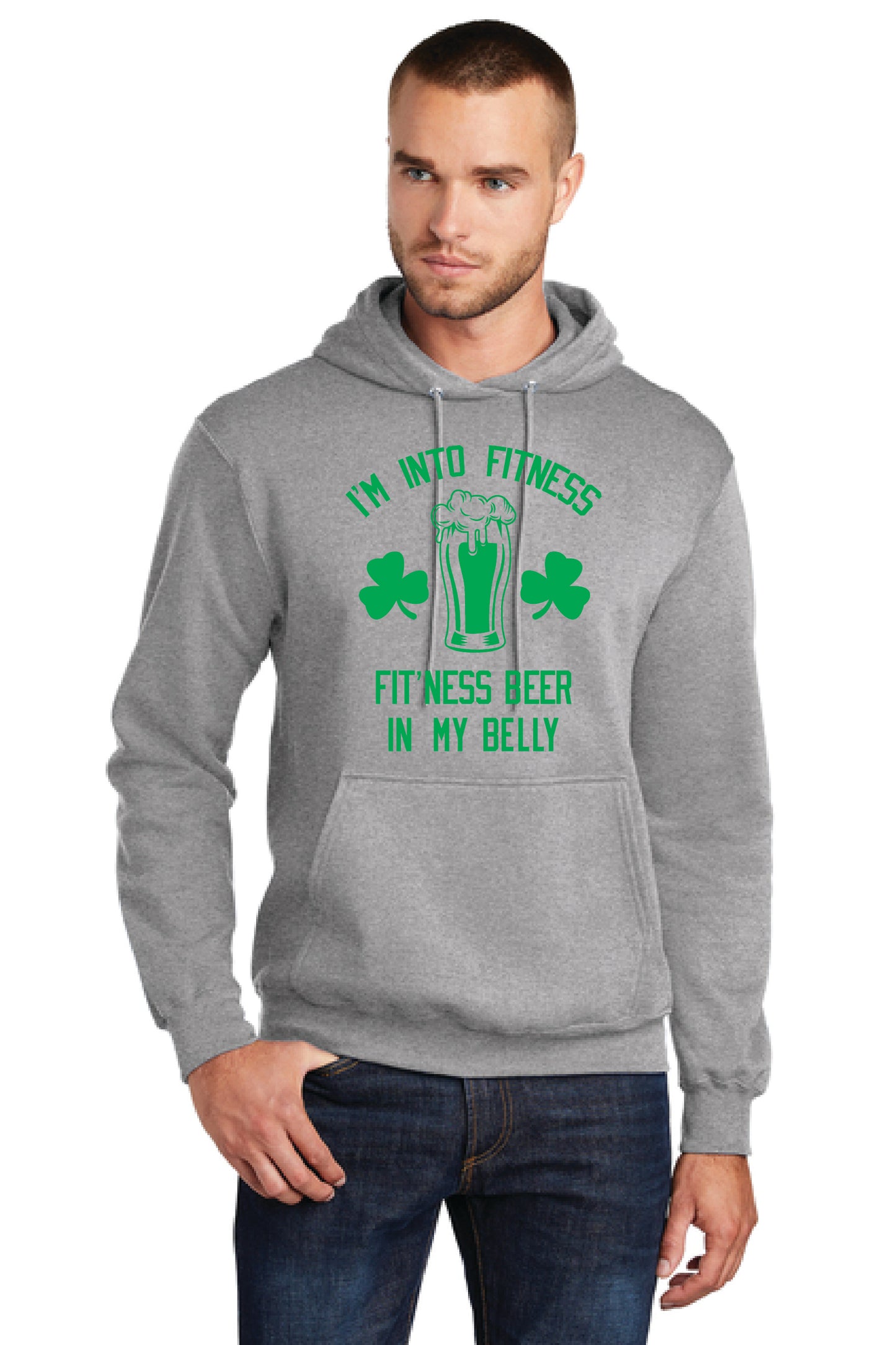 I'M INTO FITNESS Port & Company® Core Fleece Pullover Hooded Sweatshirt 28