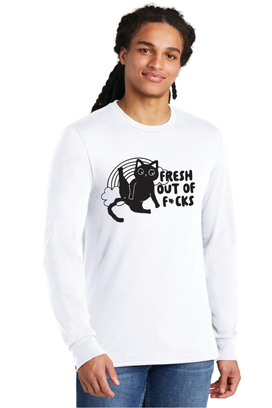 FRESH OUT OF F*CKS DM132 District ® Perfect Tri ® Long Sleeve Tee 4