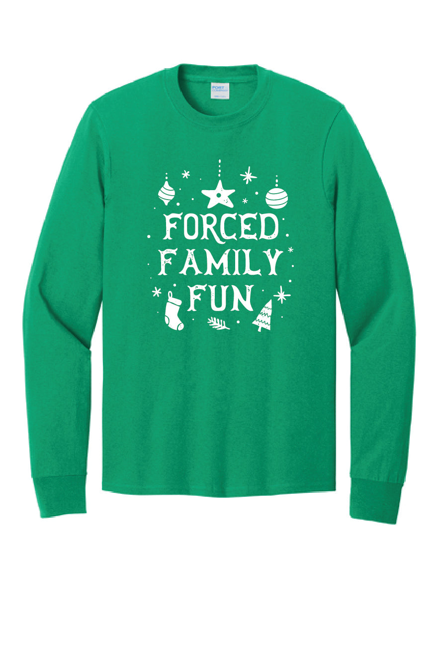 FORCED FAMILY FUN PC54LS Port & Company® Long Sleeve Core Cotton Tee 3