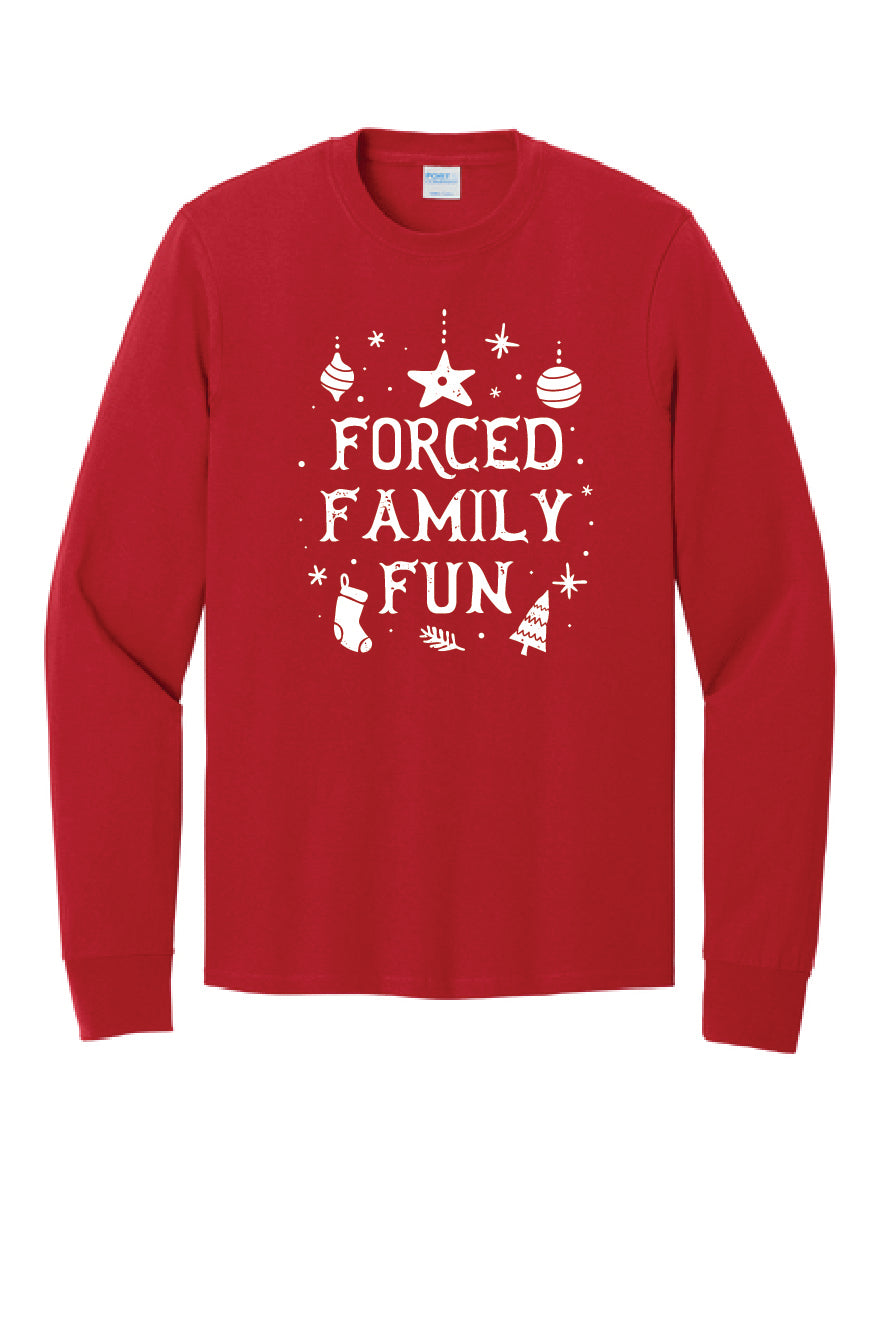 FORCED FAMILY FUN PC54LS Port & Company® Long Sleeve Core Cotton Tee 3