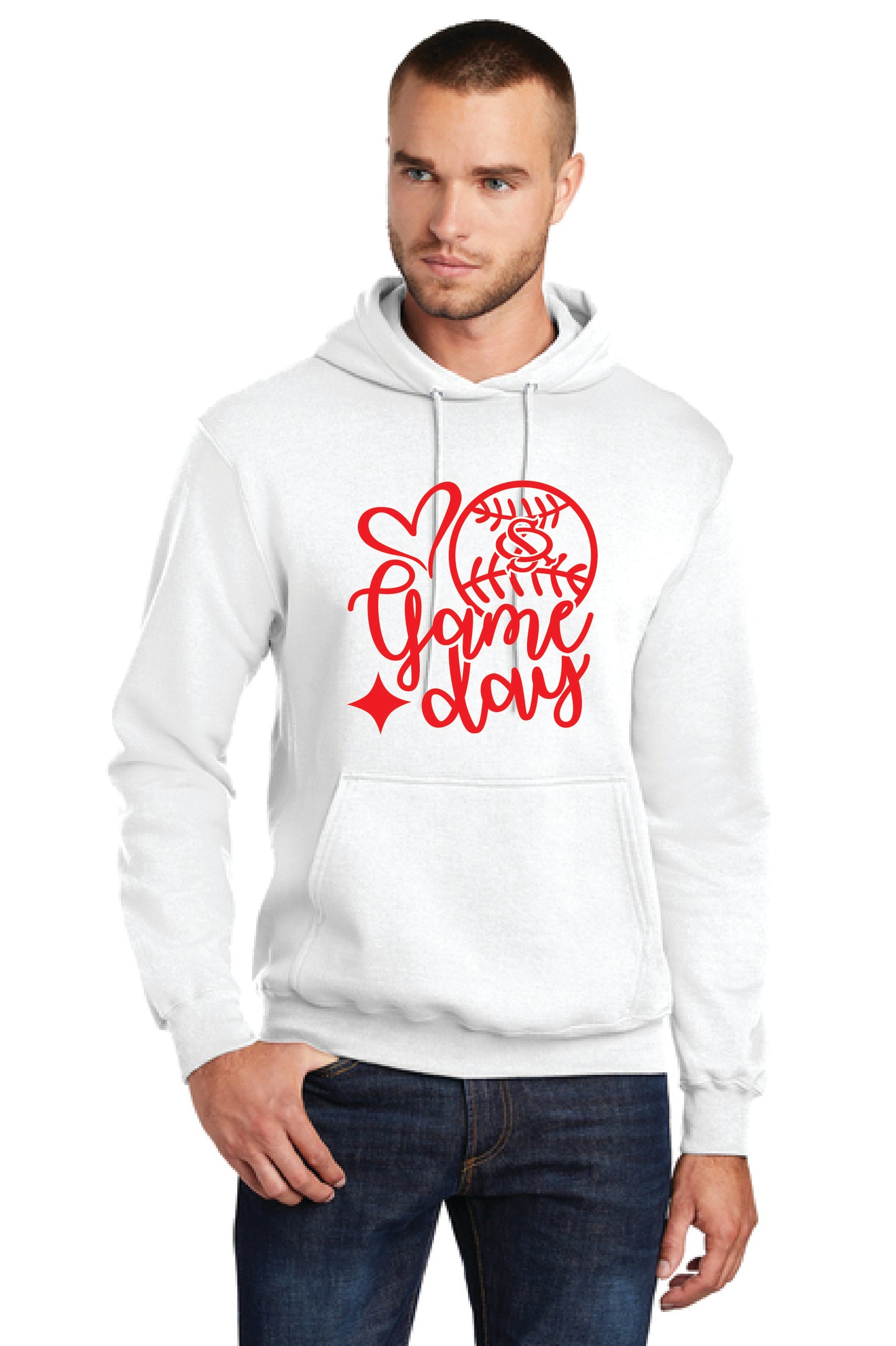 QUAKER BASEBALL GAME DAY PC78H Port & Company® Core Fleece Pullover Hooded Sweatshirt 11