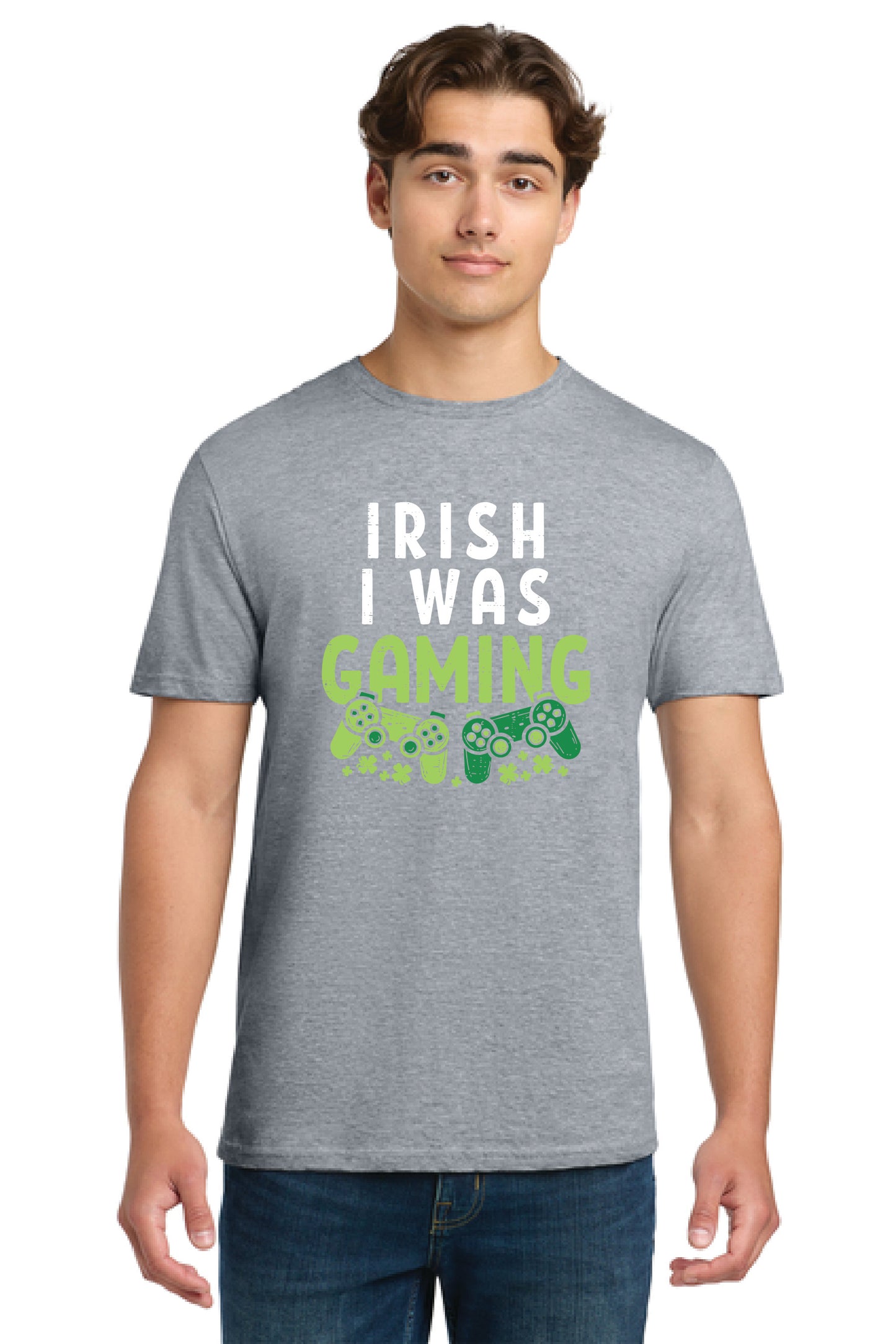 IRISH I WAS GAMING Gildan Softstyle® T-Shirt Unisex Short Sleeve Tee SPD 29