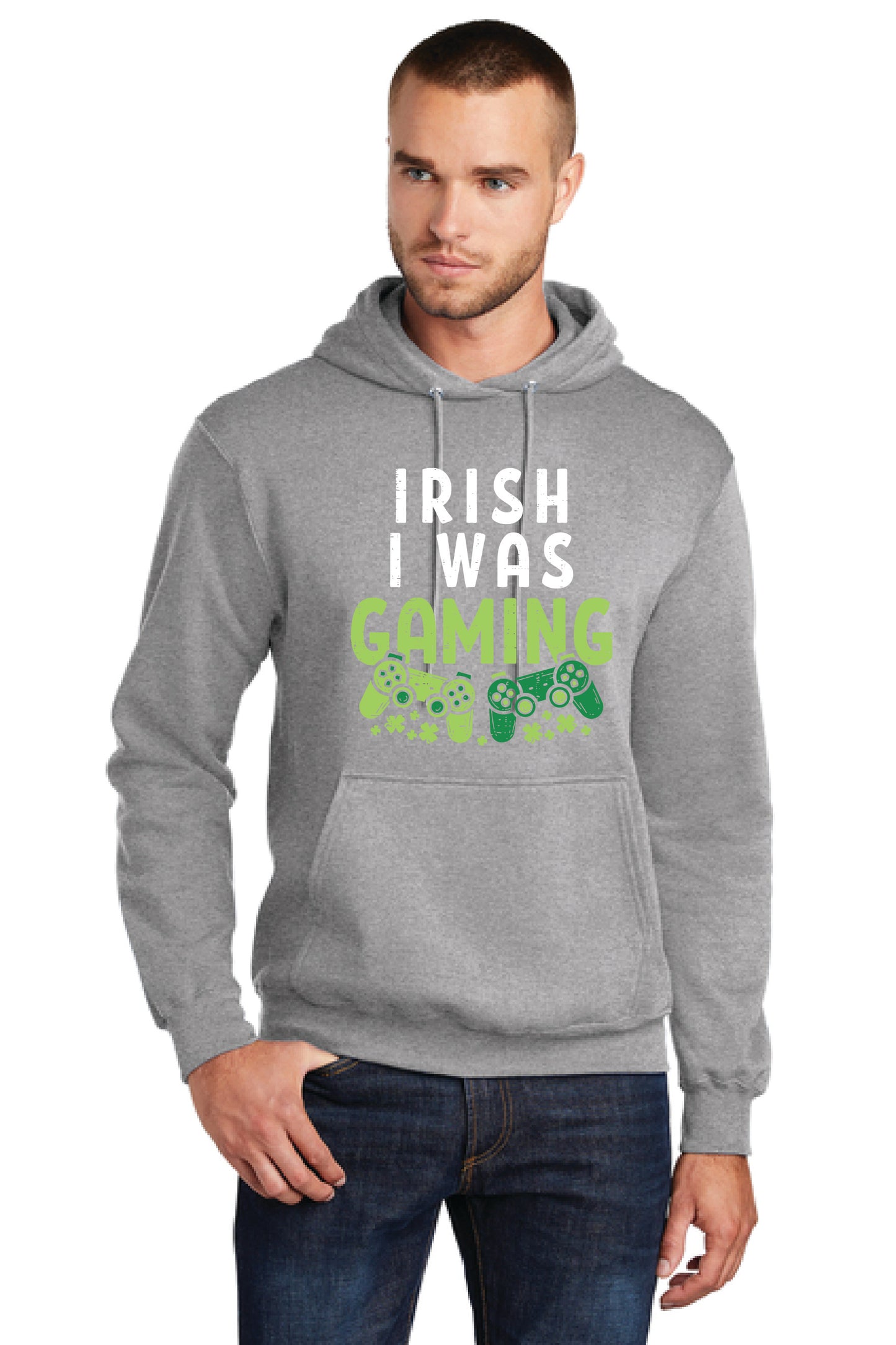 IRISH I WAS GAMING Port & Company® Core Fleece Pullover Hooded Sweatshirt 29