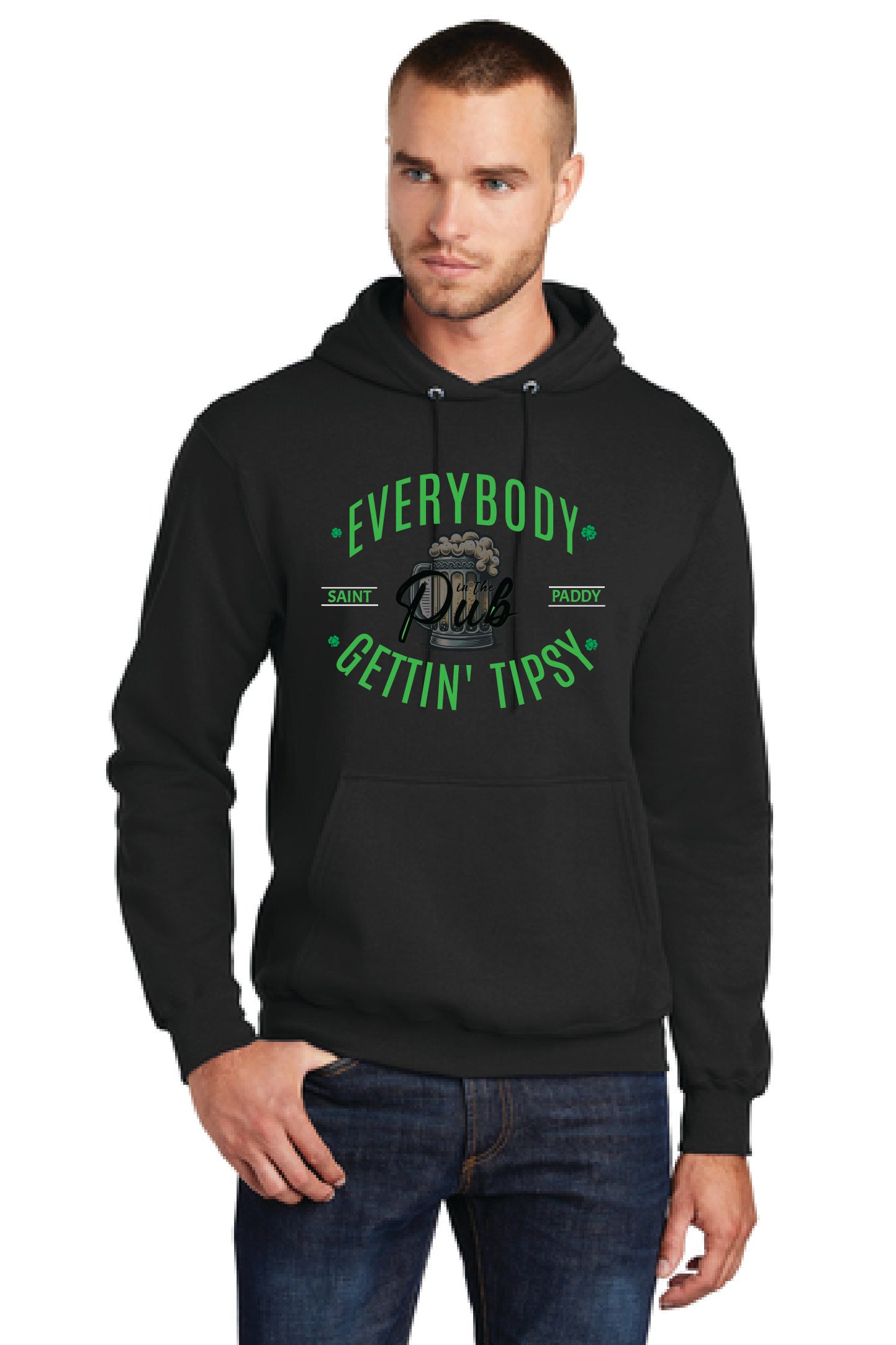 EVERYBODY IN THE PUB GETTIN TIPSY PC78H Port & Company® Core Fleece Pullover Hooded Sweatshirt 5