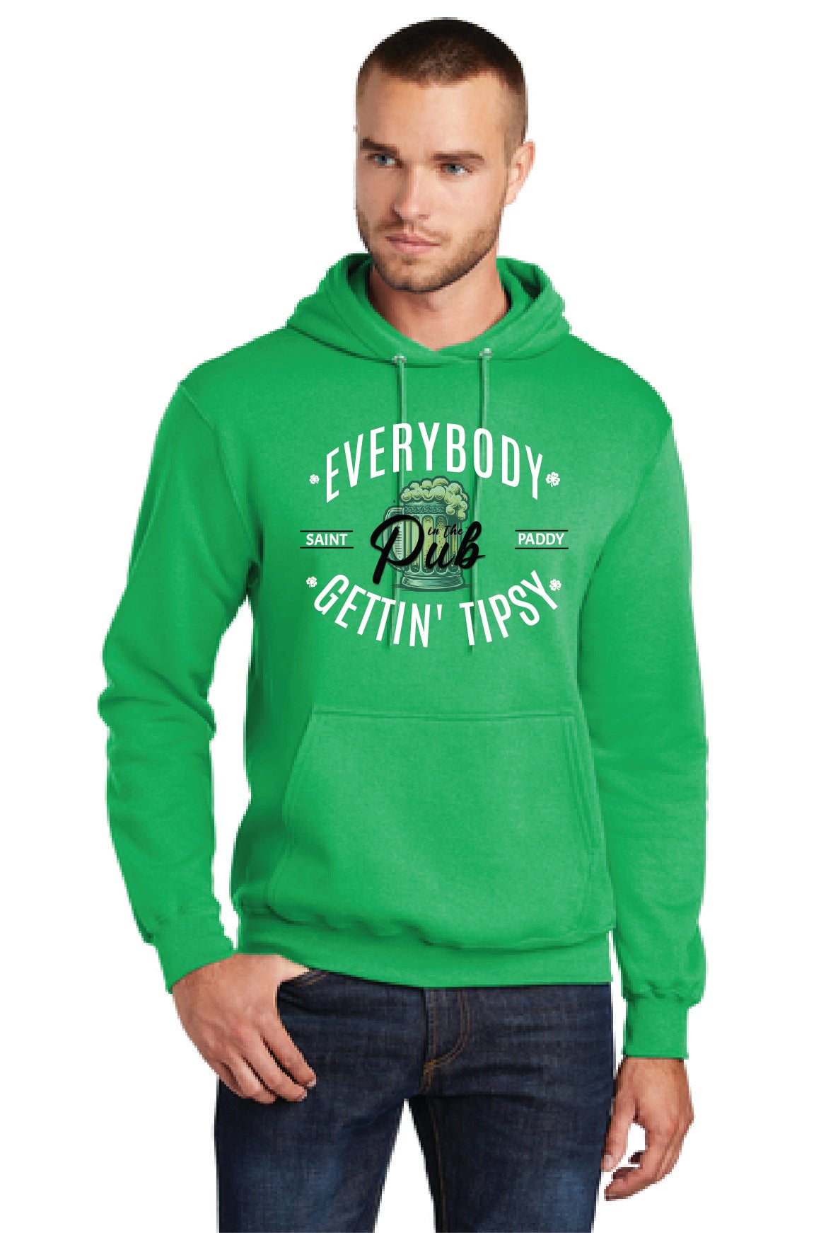 EVERYBODY IN THE PUB GETTIN TIPSY PC78H Port & Company® Core Fleece Pullover Hooded Sweatshirt 5