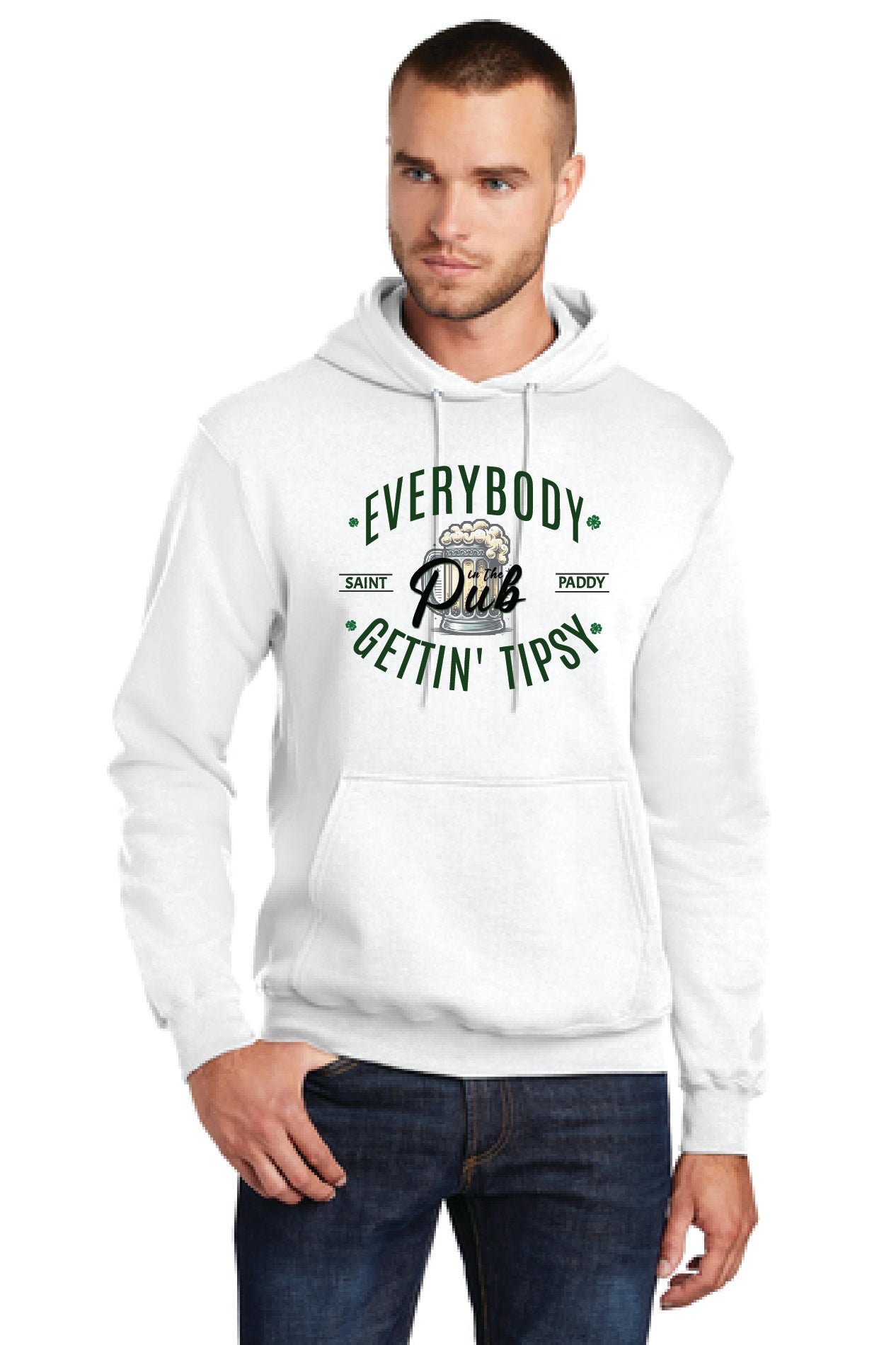 EVERYBODY IN THE PUB GETTIN TIPSY PC78H Port & Company® Core Fleece Pullover Hooded Sweatshirt 5