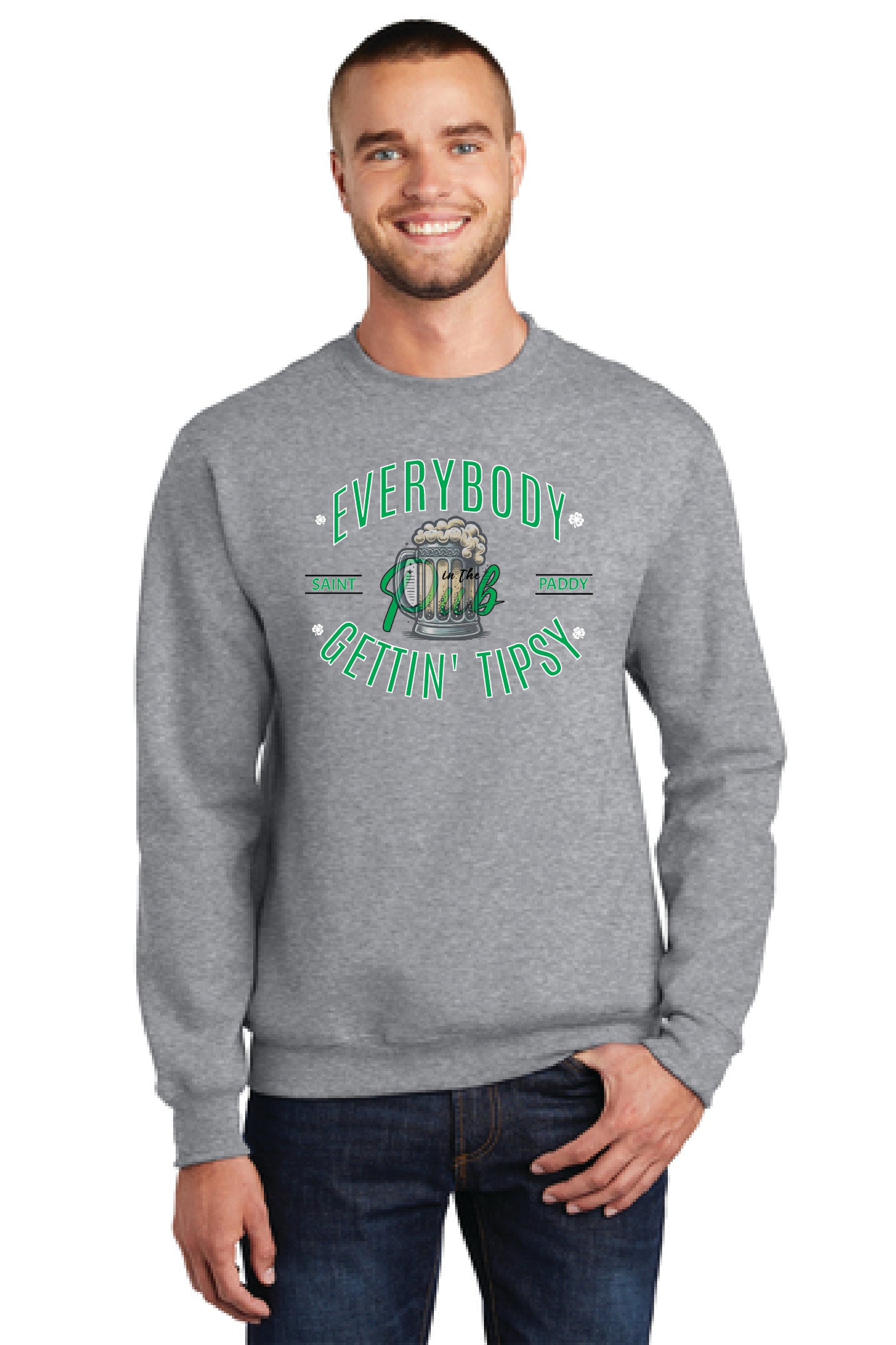 EVERYBODY IN THE PUB GETTIN TIPSY PC78 Port & Company® Core Fleece Crewneck Sweatshirt 5