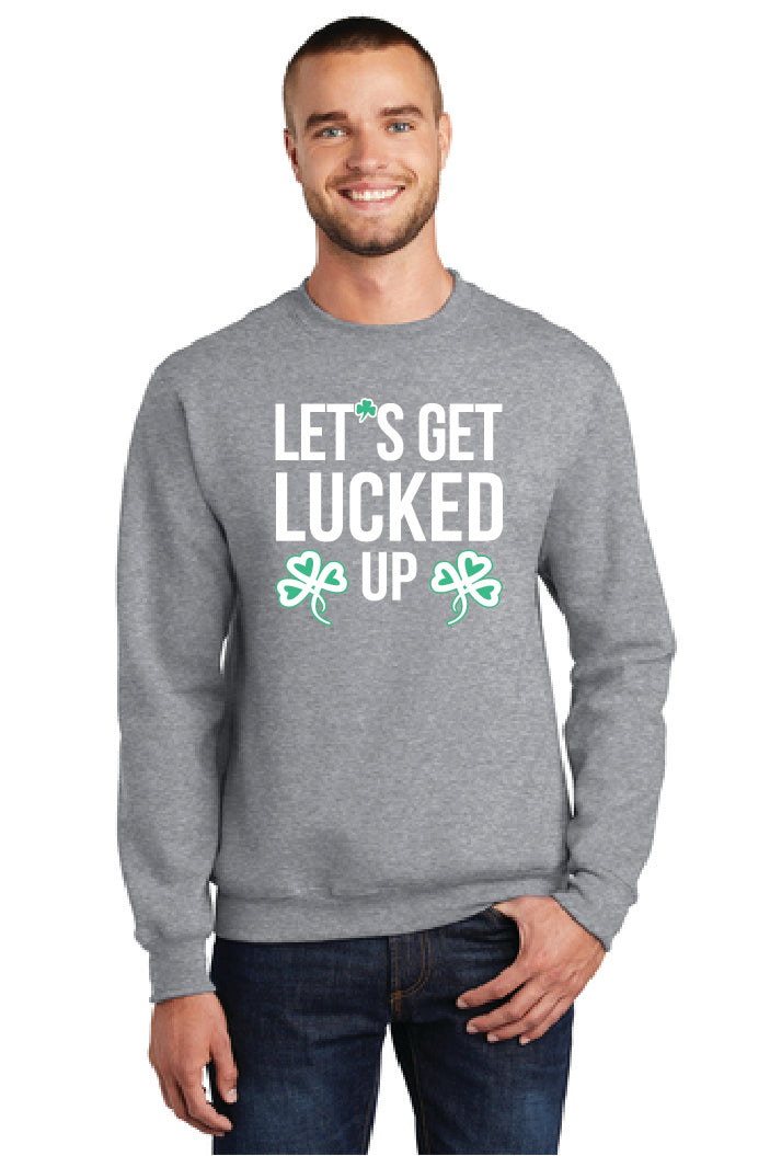 LETS GET LUCKED UP PC78 Port & Company® Core Fleece Crewneck Sweatshirt 16