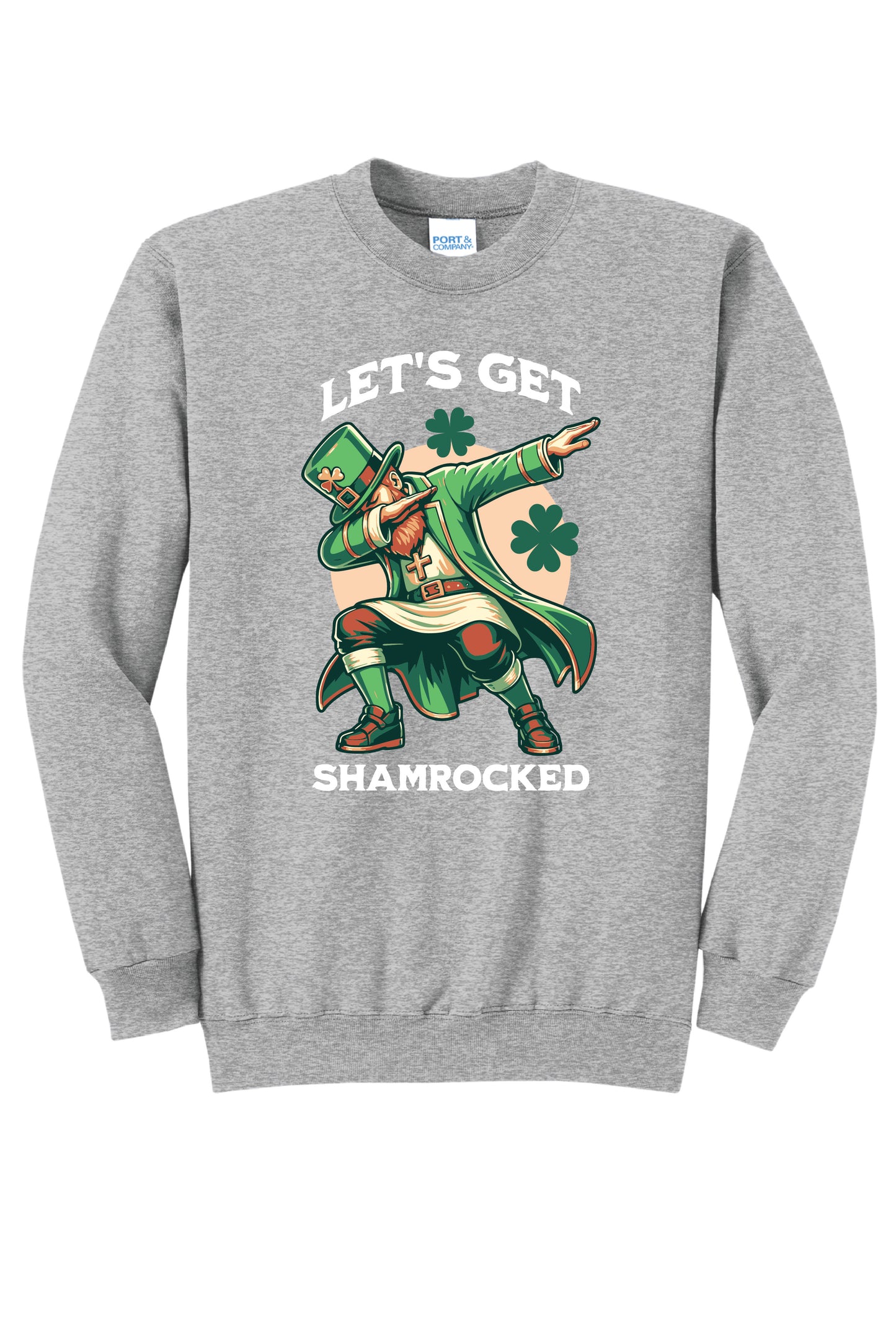 LETS GET SHAMROCKED PC78 Port & Company® Core Fleece Crewneck Sweatshirt 2