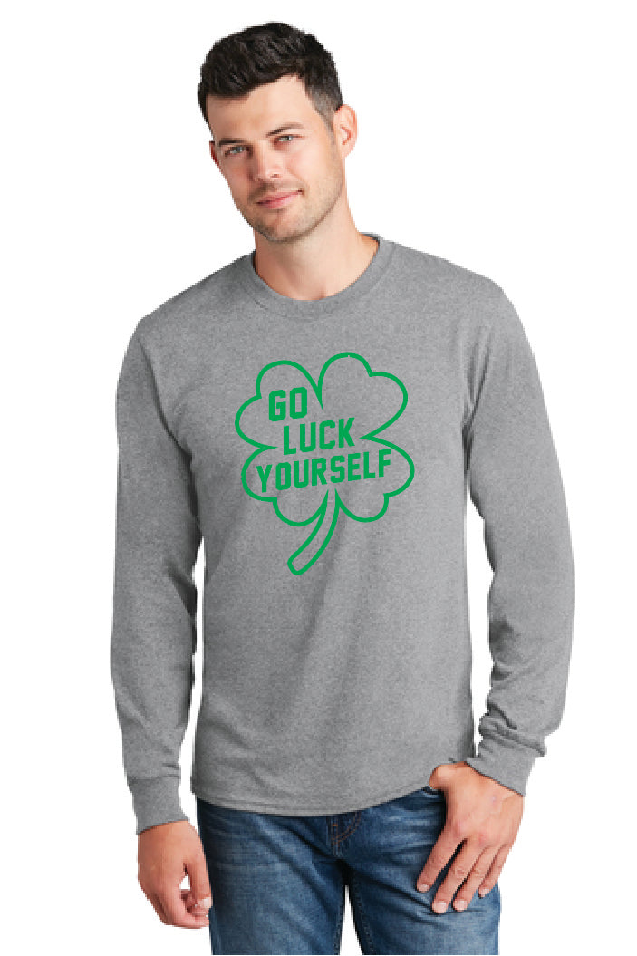 GO LUCK YOURSELF PC54LS Port & Company® Long Sleeve Core Cotton Tee 19