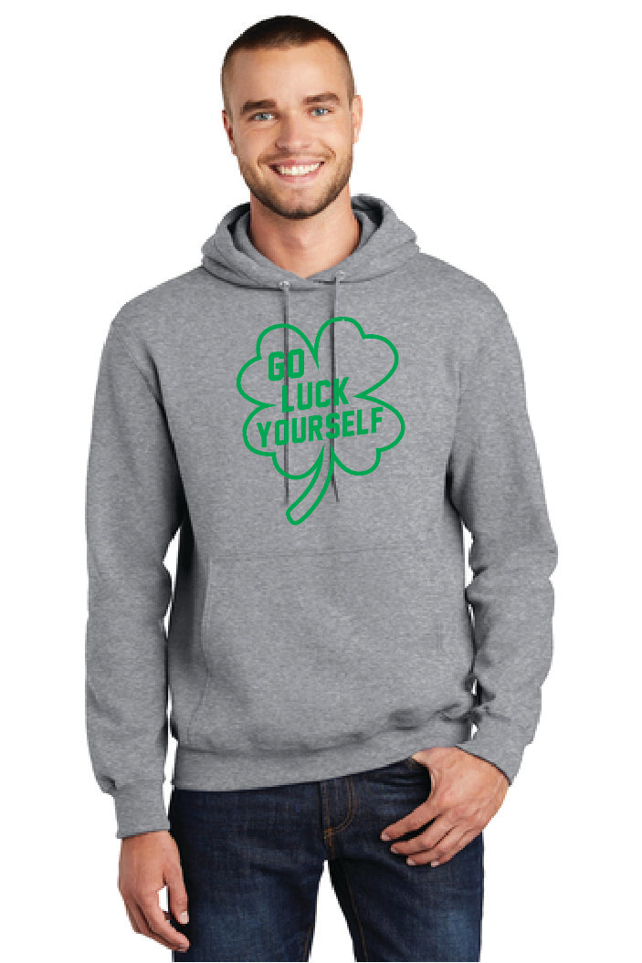 GO LUCK YOURSELF Port & Company® Core Fleece Pullover Hooded Sweatshirt 19