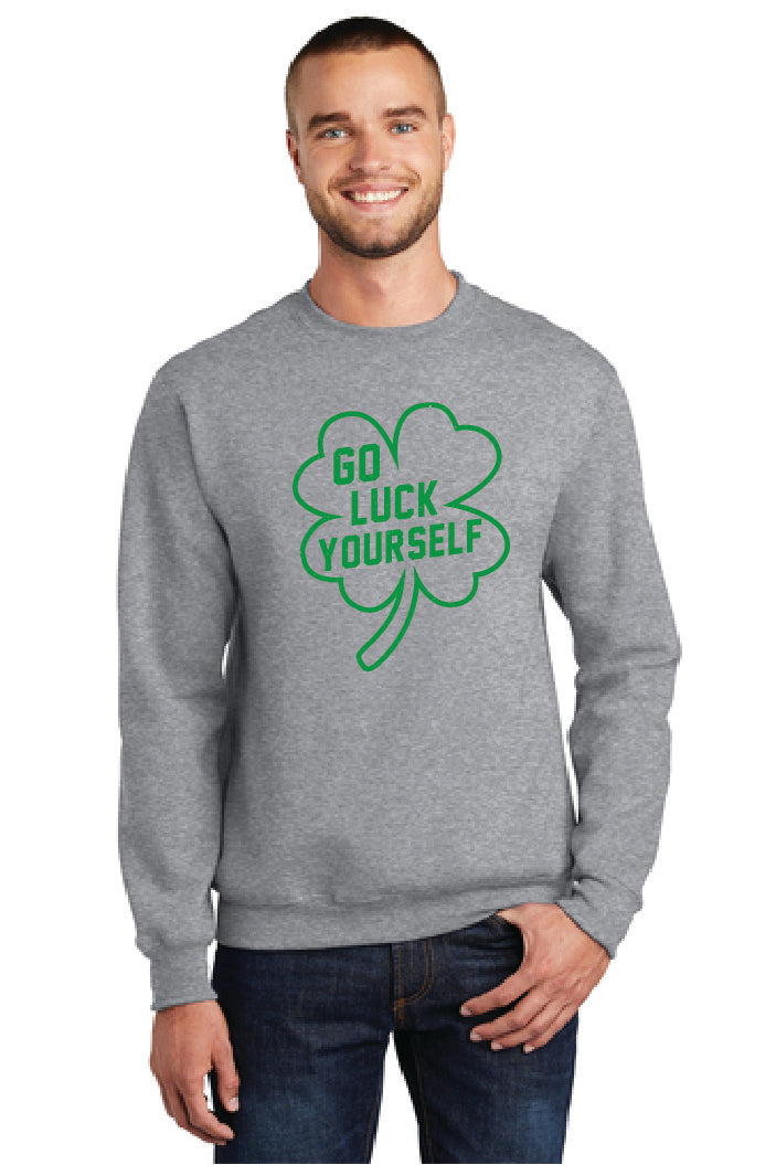 GO LUCK YOURSELF PC78 Port & Company® Core Fleece Crewneck Sweatshirt 19