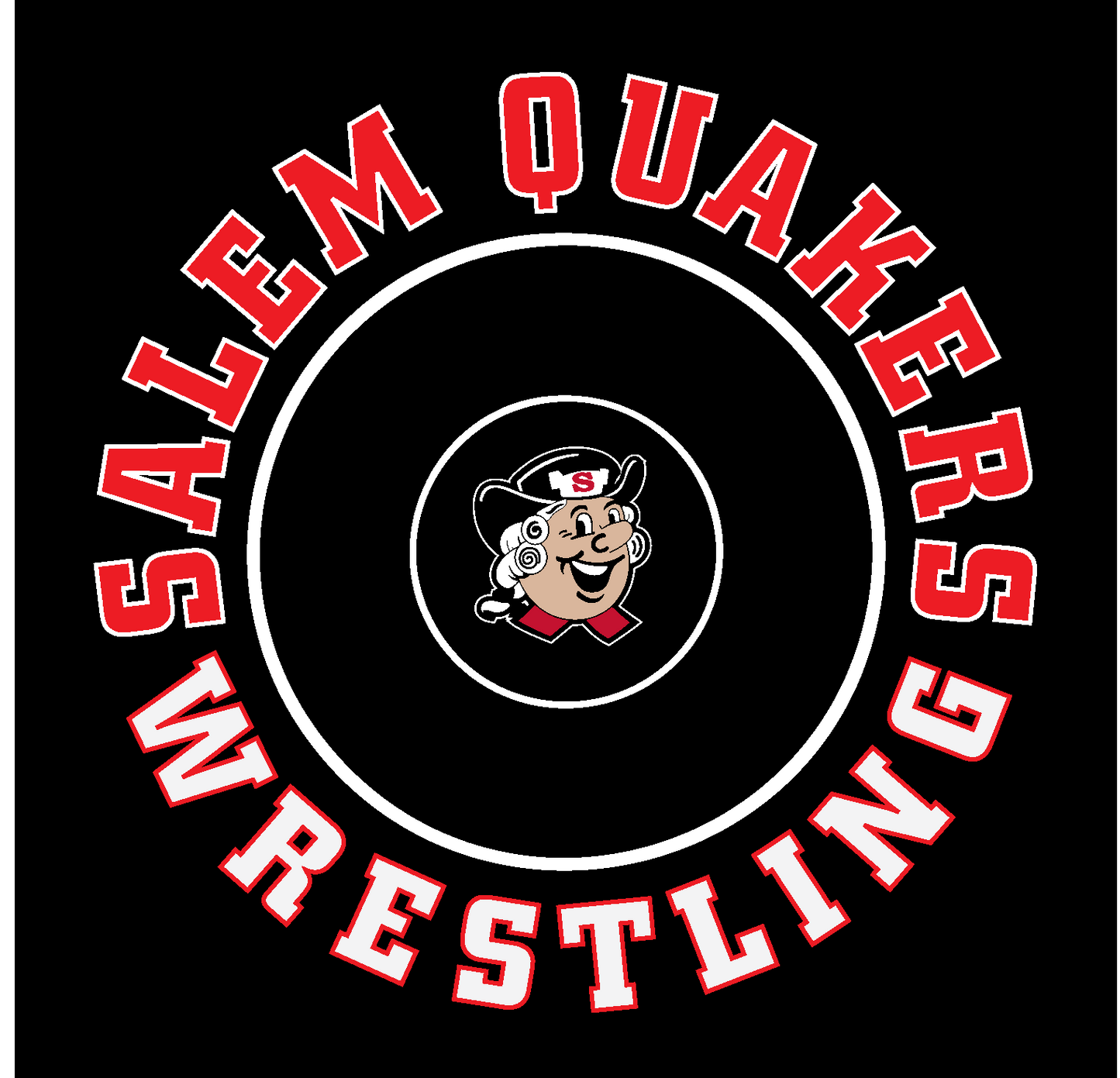 SALEM QUAKERS WRESTLING Port & Company® PC78H Core Fleece Pullover Hooded Sweatshirt 13