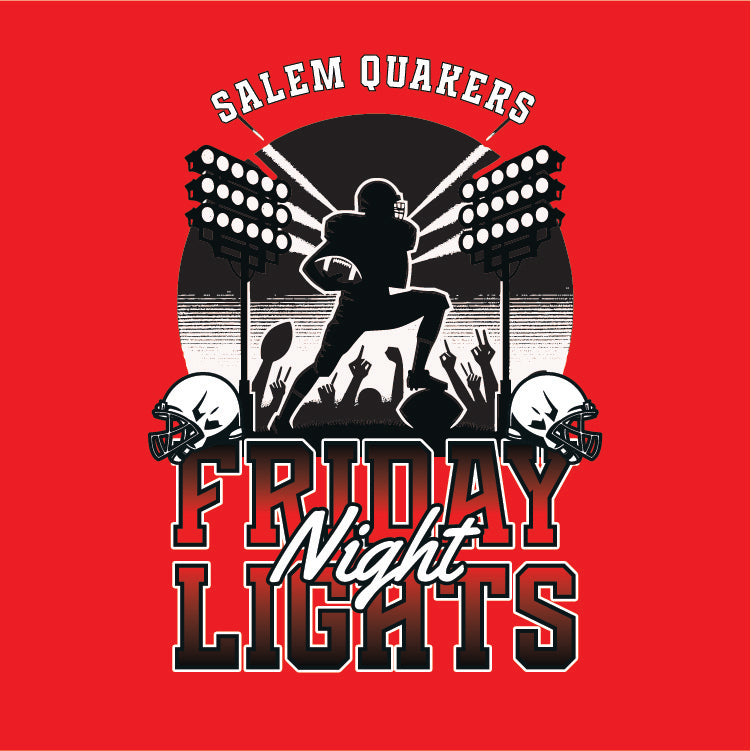 SALEM QUAKERS FOOTBALL PC78H Port & Company® Core Fleece Pullover Hooded Sweatshirt SF-11